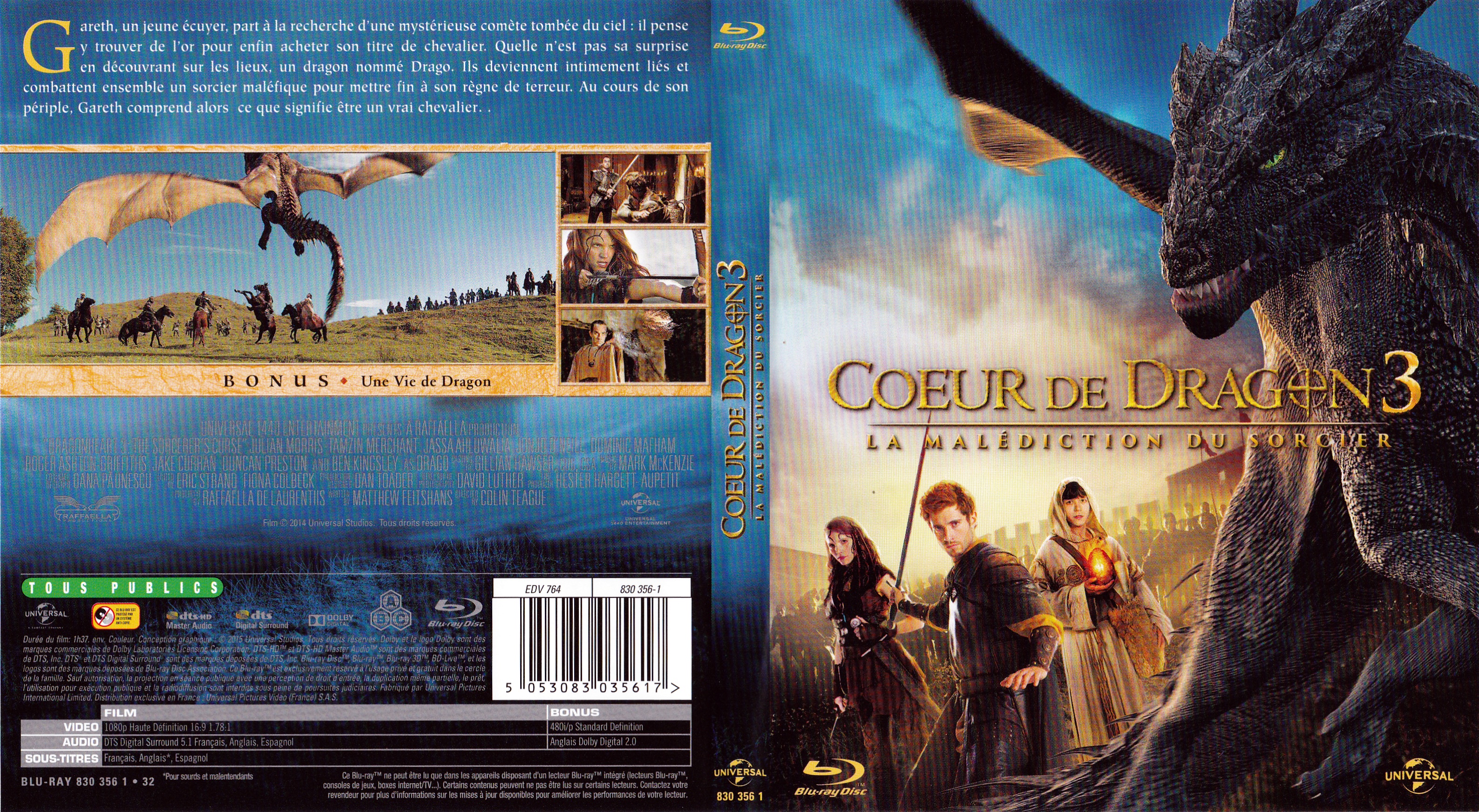 Jaquette DVD Coeur de dragon 3 (BLU-RAY)