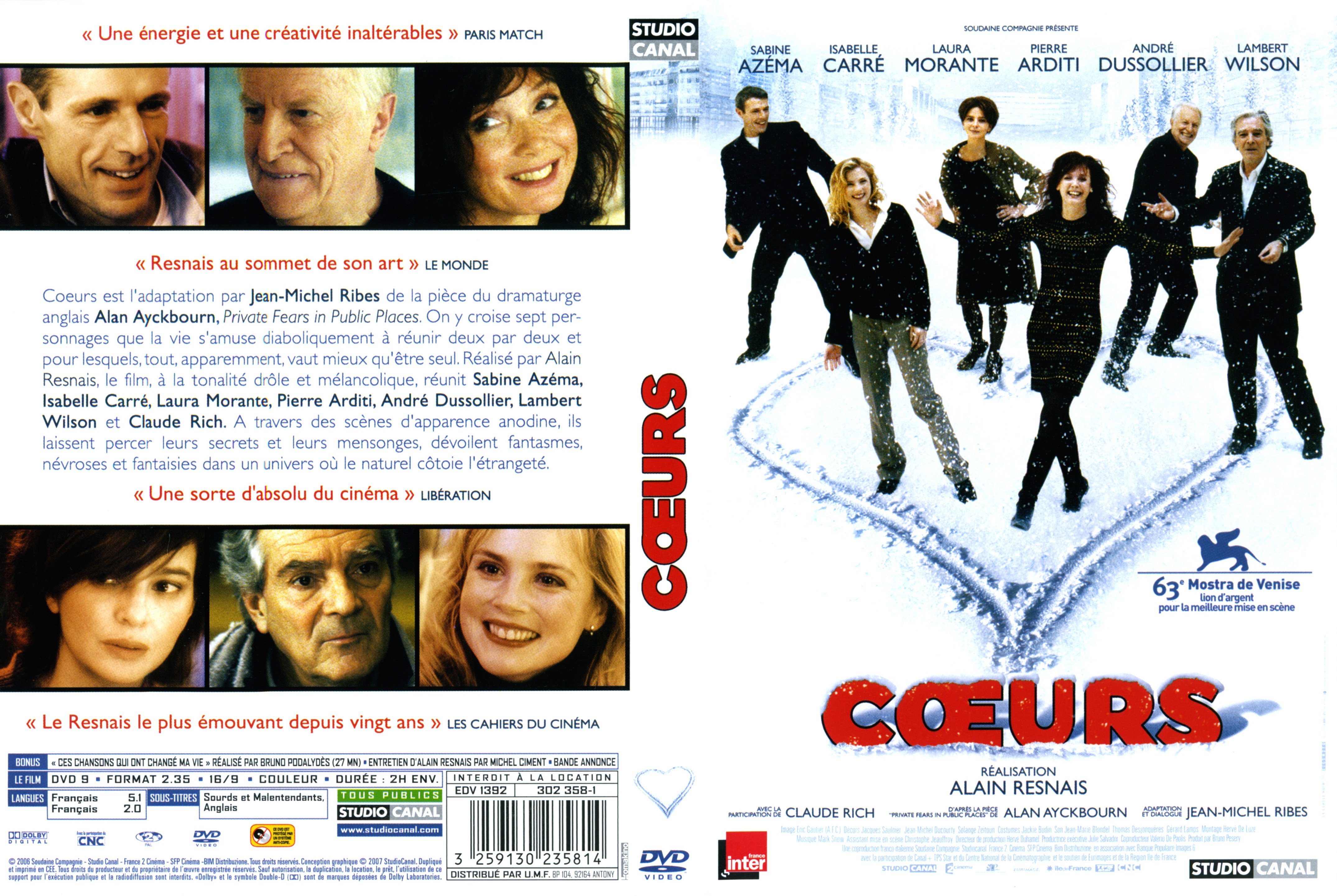 Jaquette DVD Coeurs