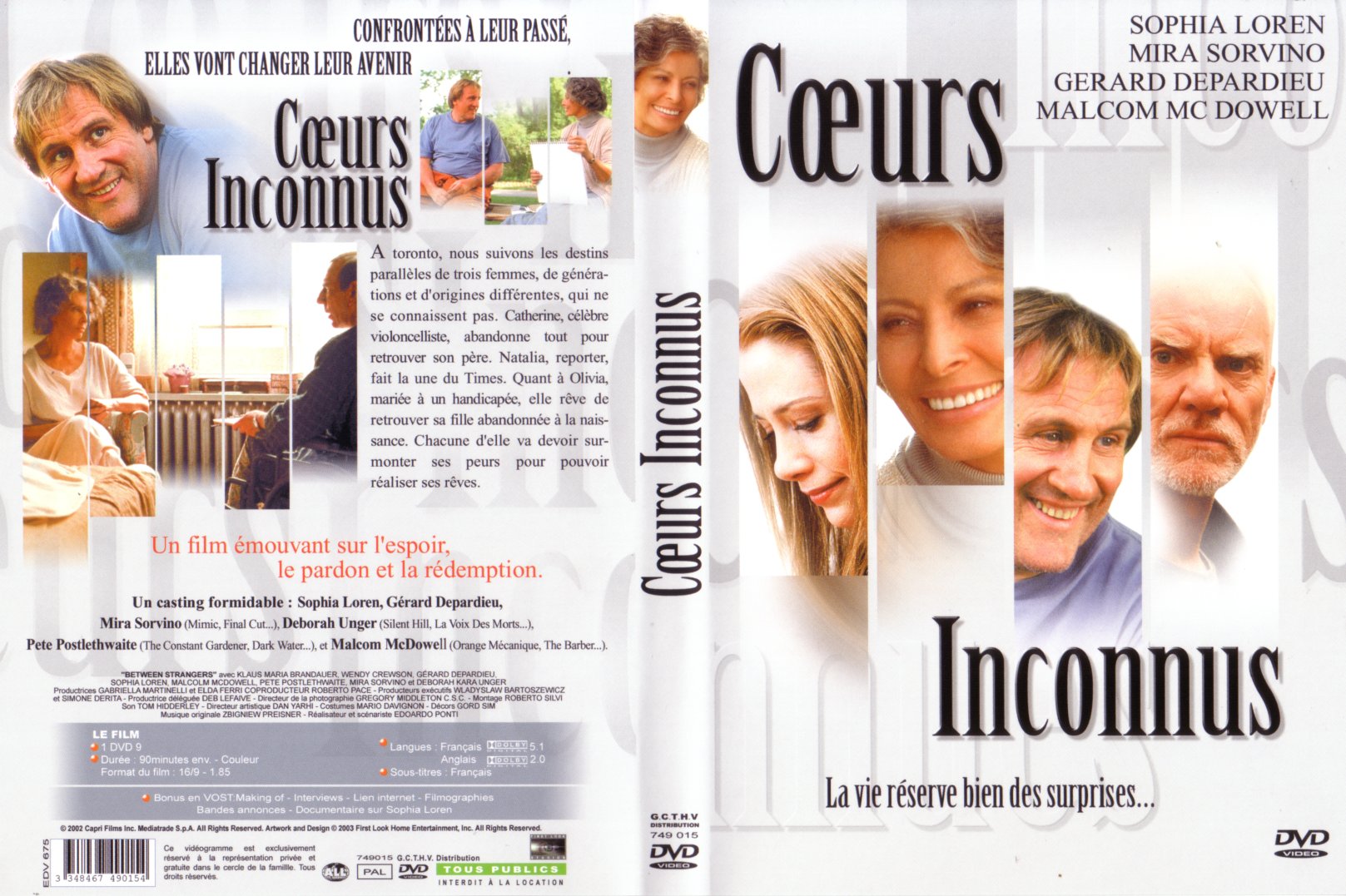 Jaquette DVD Coeurs inconnus