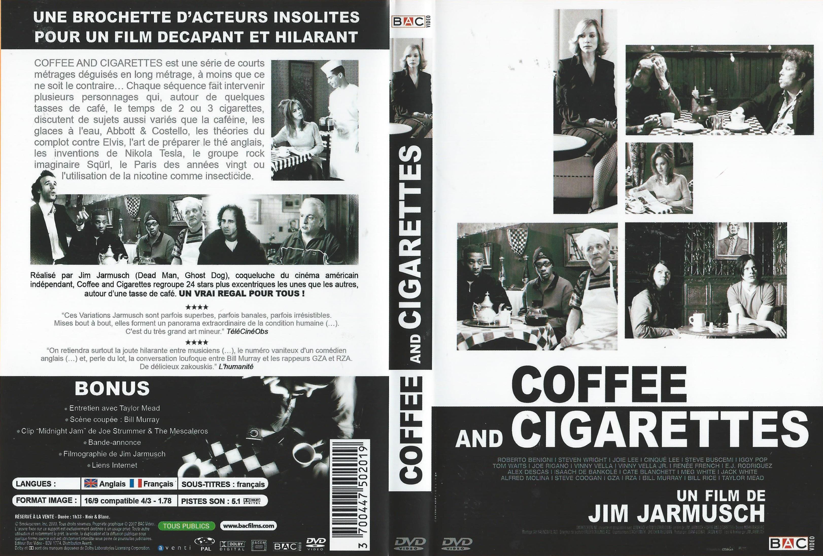 Jaquette DVD Coffee and cigarettes v3