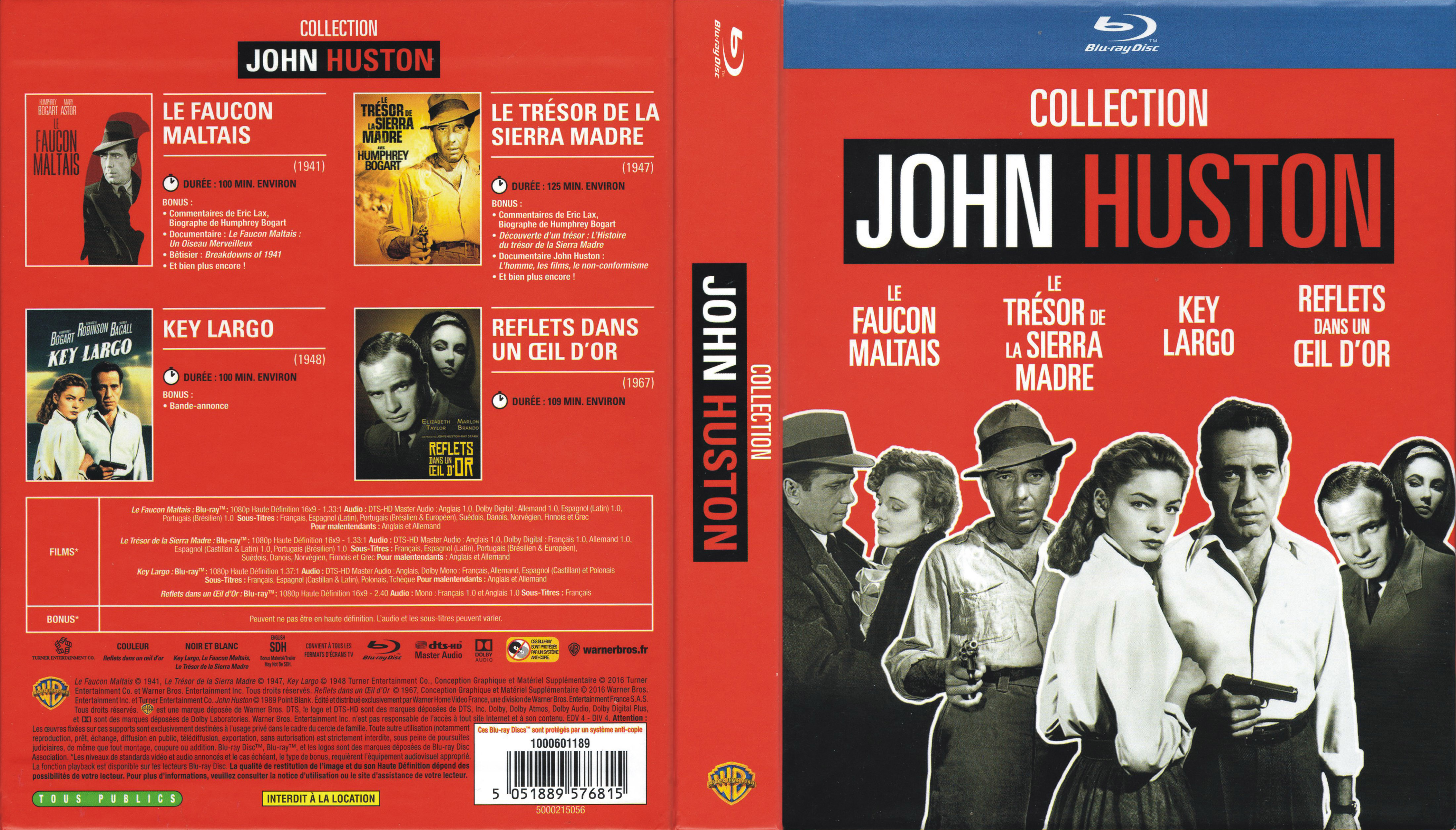 Jaquette DVD Coffret John Huston (BLU-RAY)