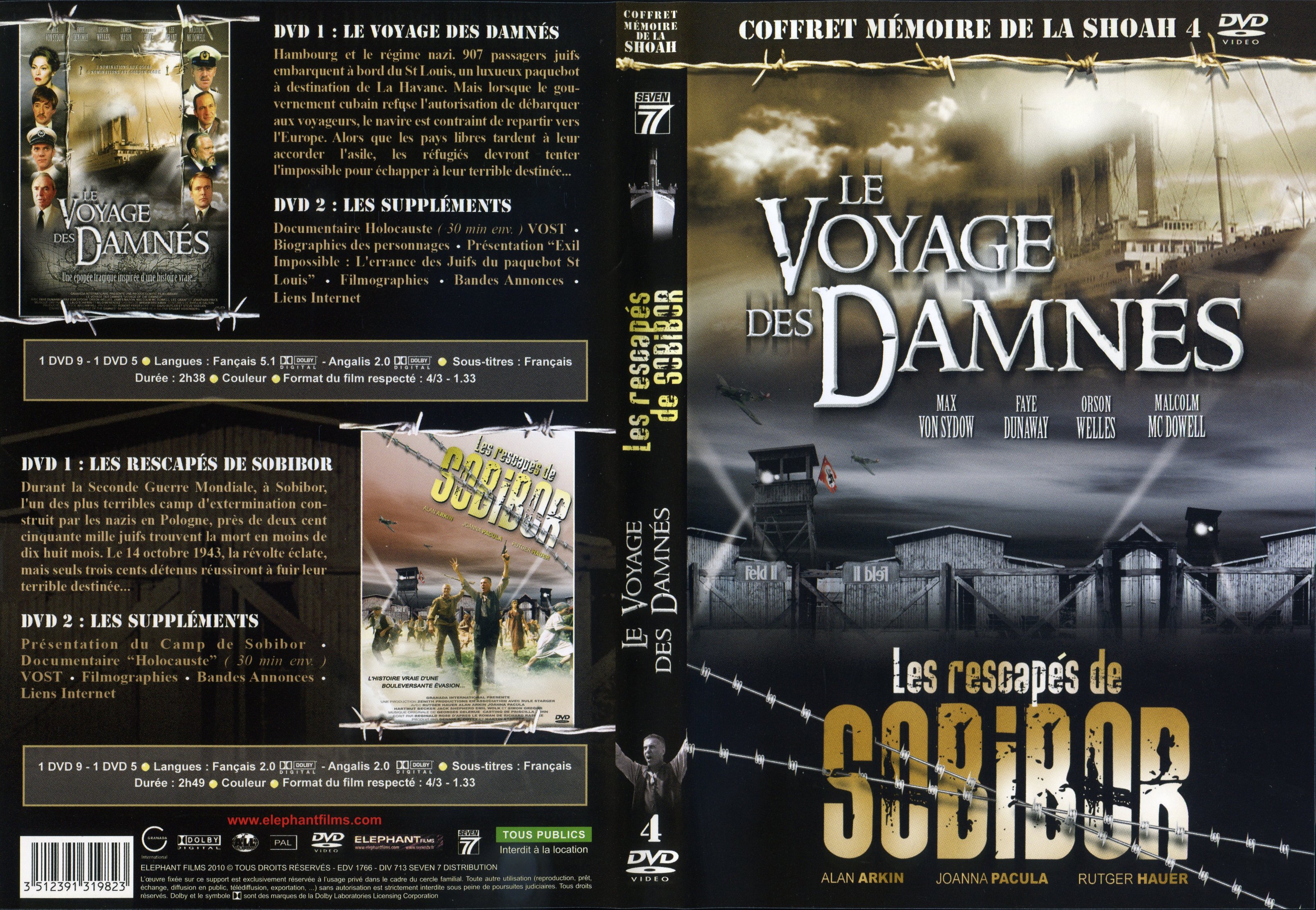 Jaquette DVD Coffret Memoire de la Shoah