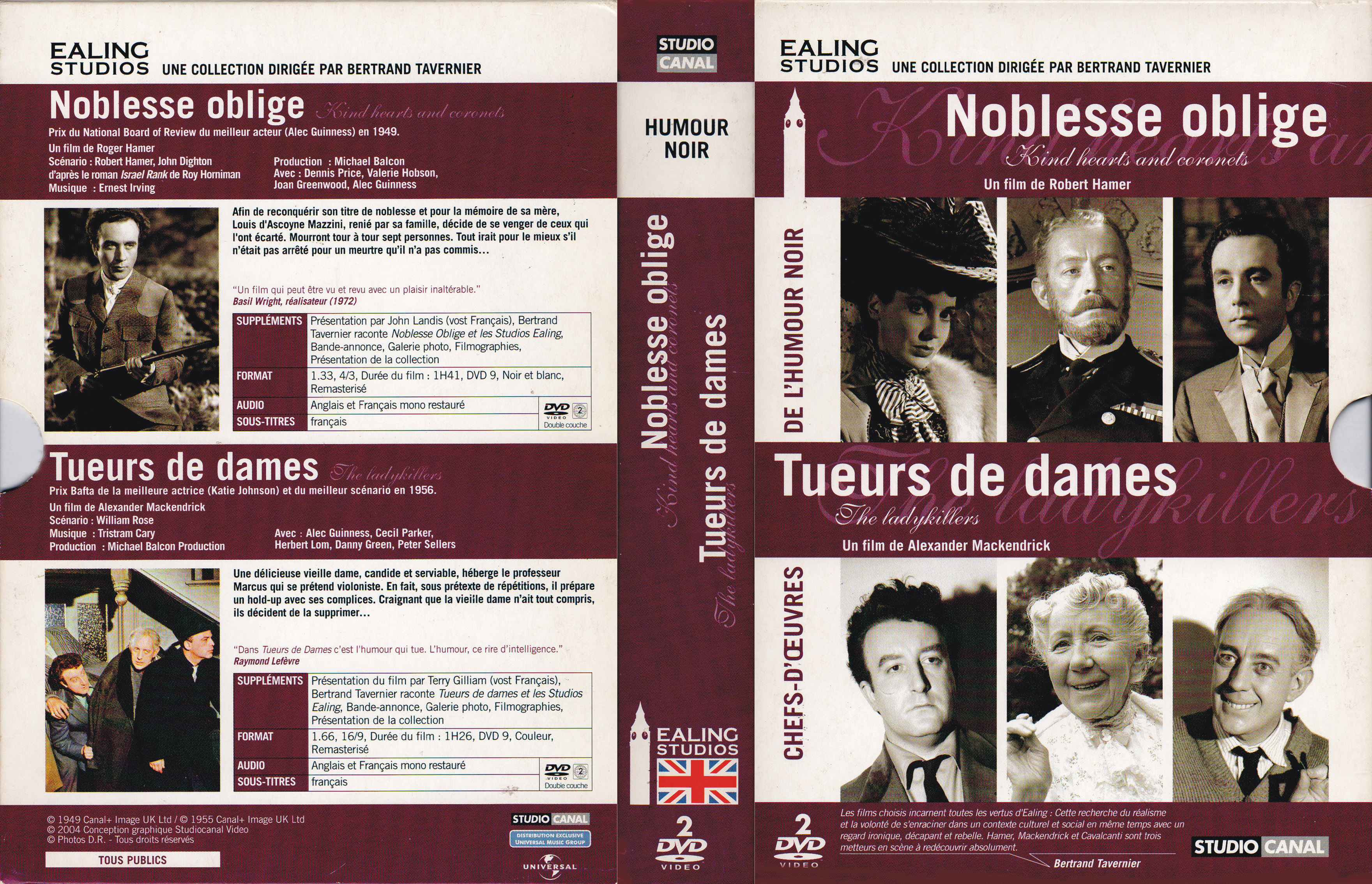 Jaquette DVD Coffret humour noir - Noblesse oblige - Tueurs de dames