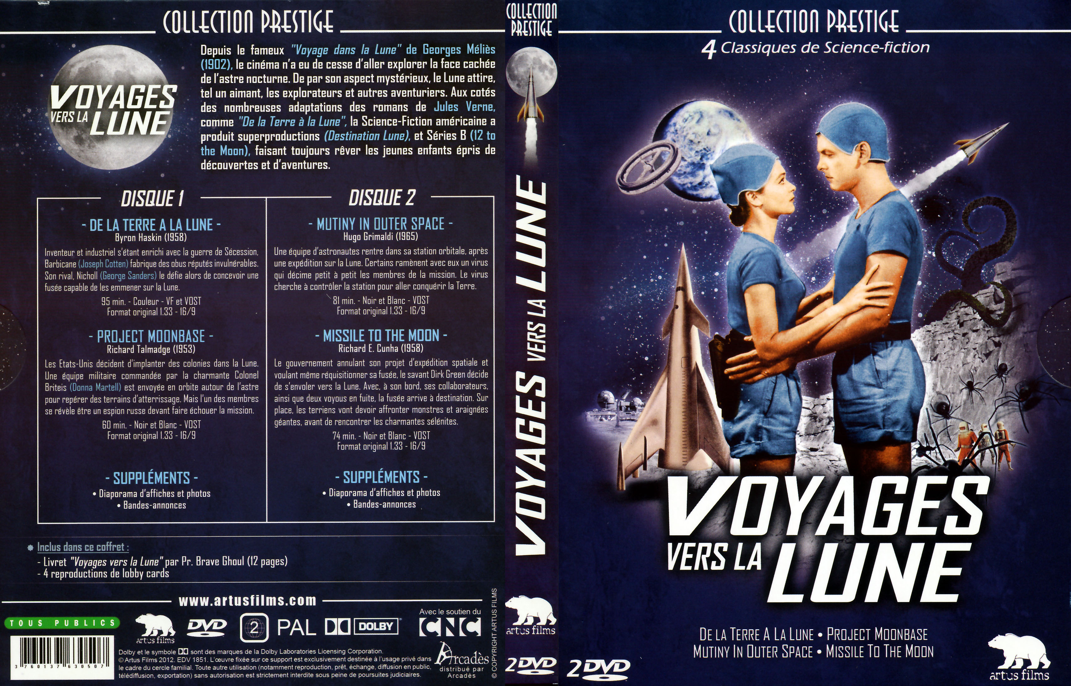 Jaquette DVD Coffret voyages vers la lune