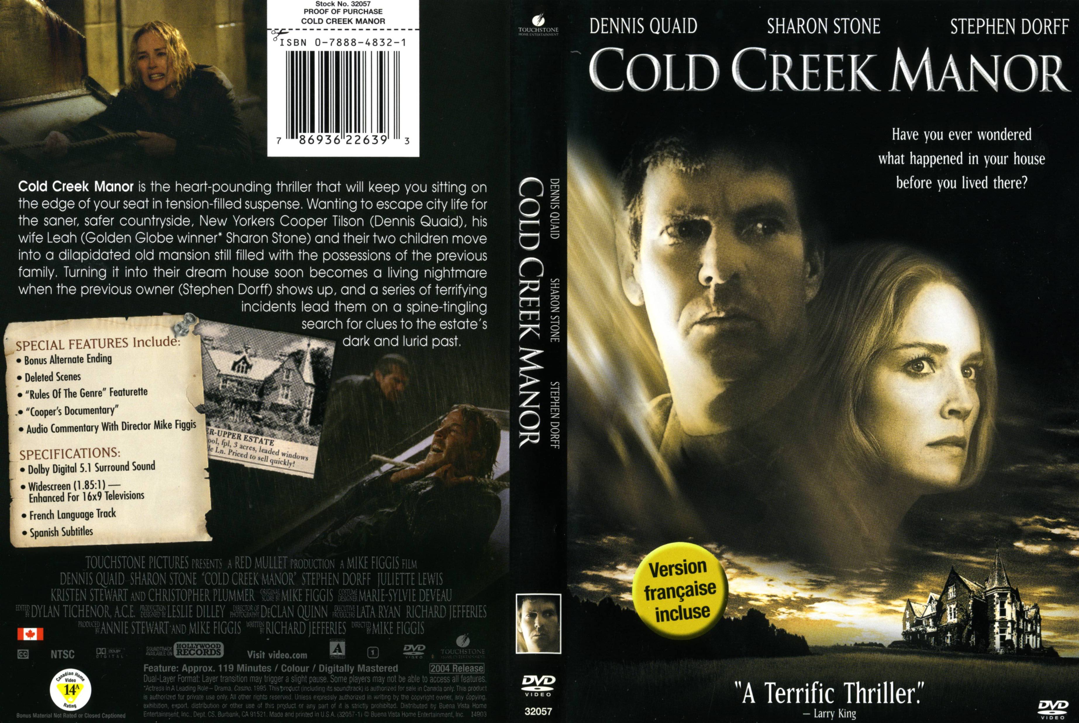 Jaquette DVD Cold Creek Manor Zone 1
