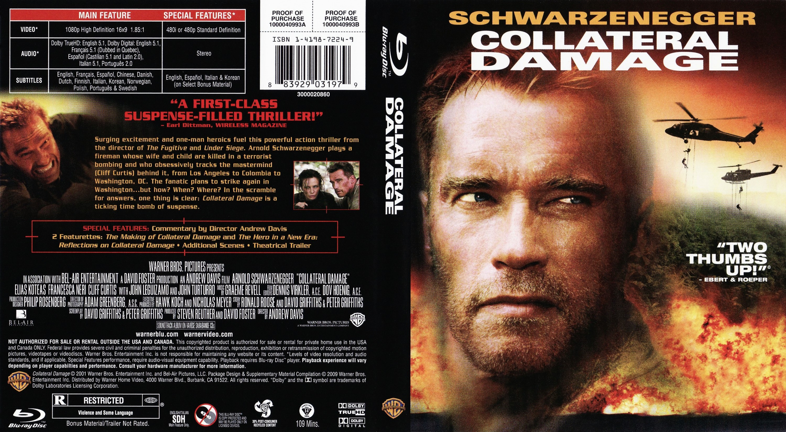 Jaquette DVD Collateral damage Zone 1 (BLU-RAY)