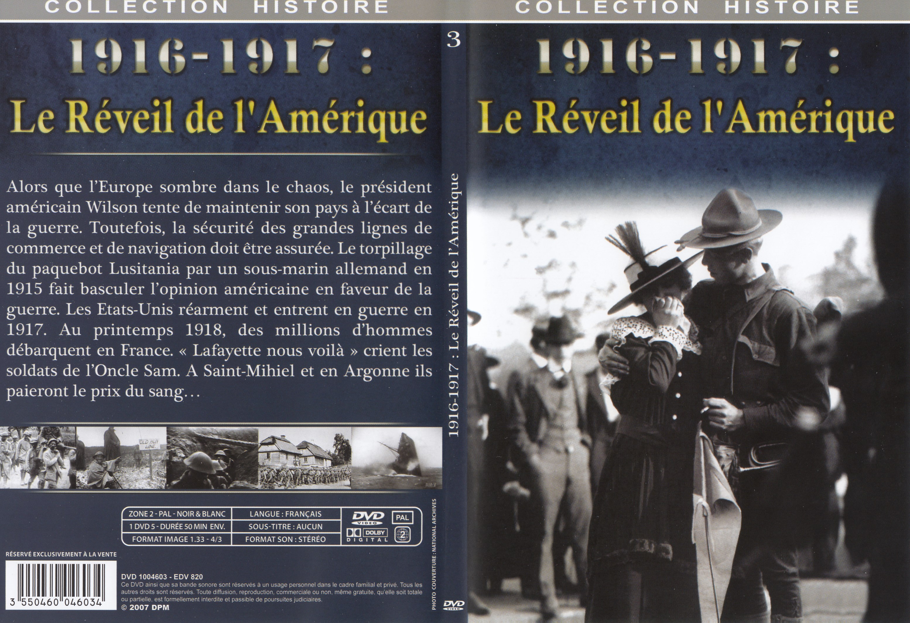 Jaquette DVD Collection Histoire DVD 3 = 1916 - 1917 Le rveil de l