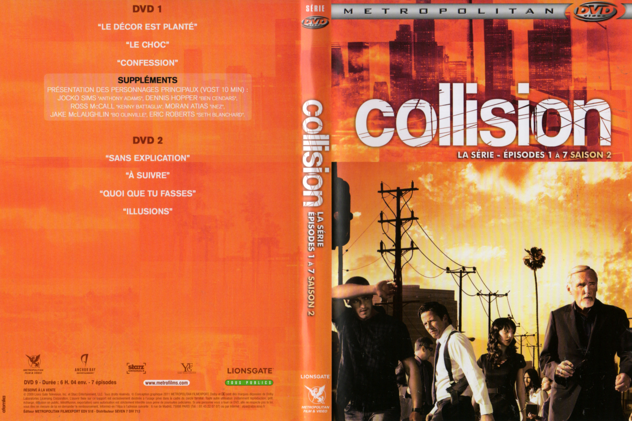 Jaquette DVD Collision La srie Saison 2 DVD 1