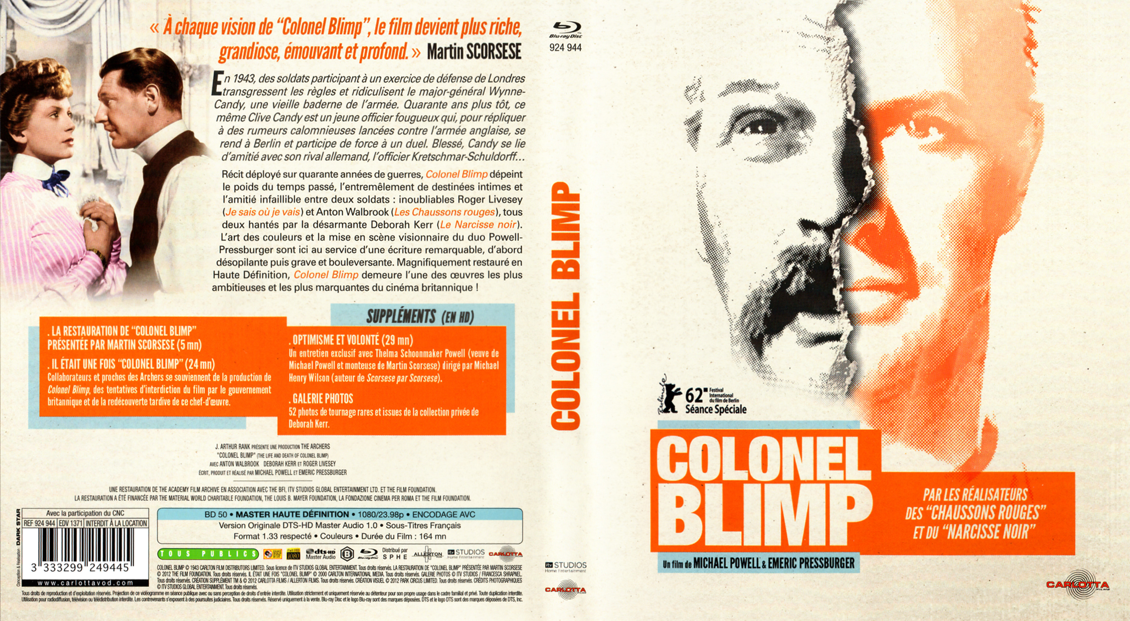 Jaquette DVD Colonel Blimp (BLU-RAY)