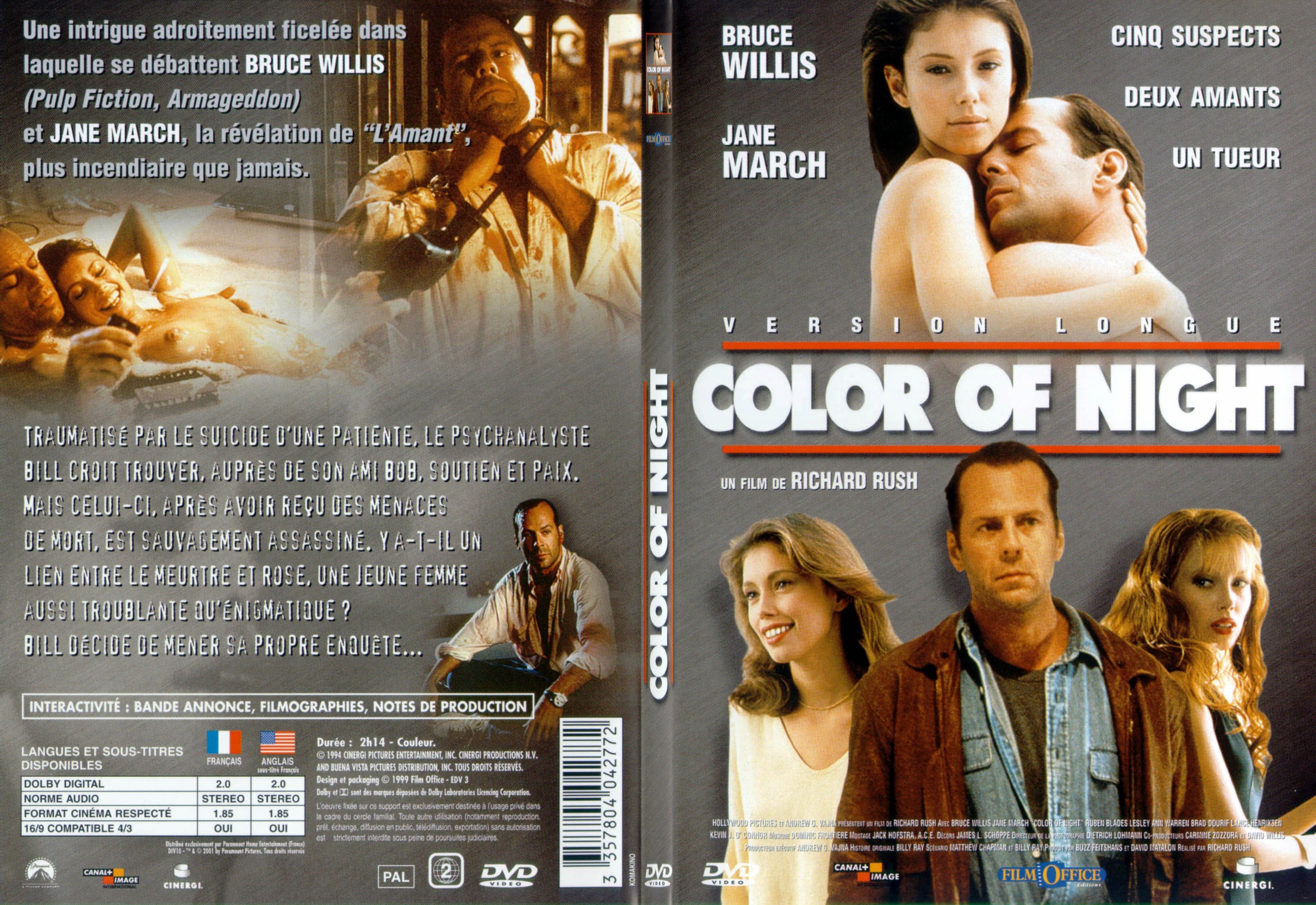 Jaquette DVD Color of night - SLIM