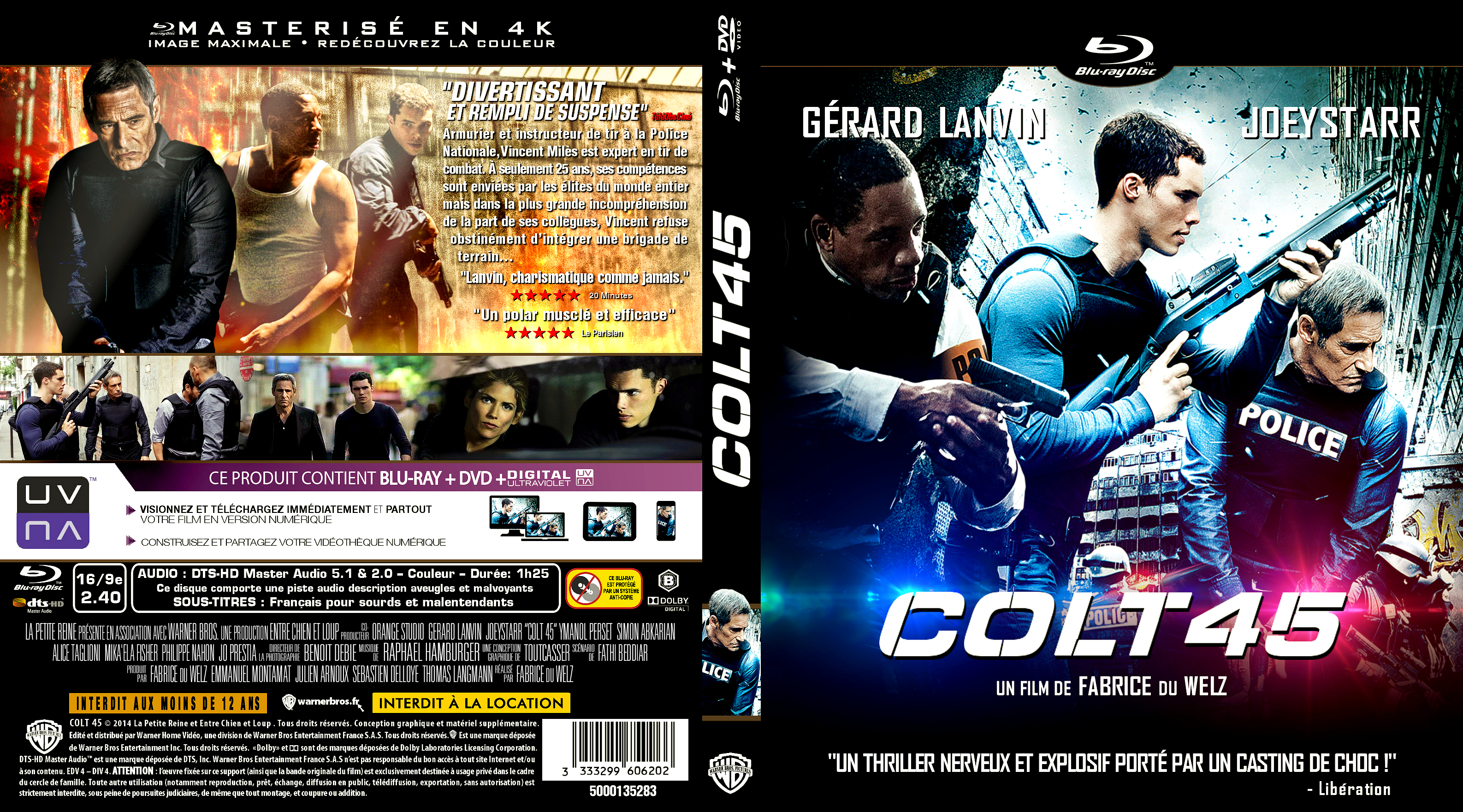 Jaquette DVD Colt 45 custom (BLU-RAY)