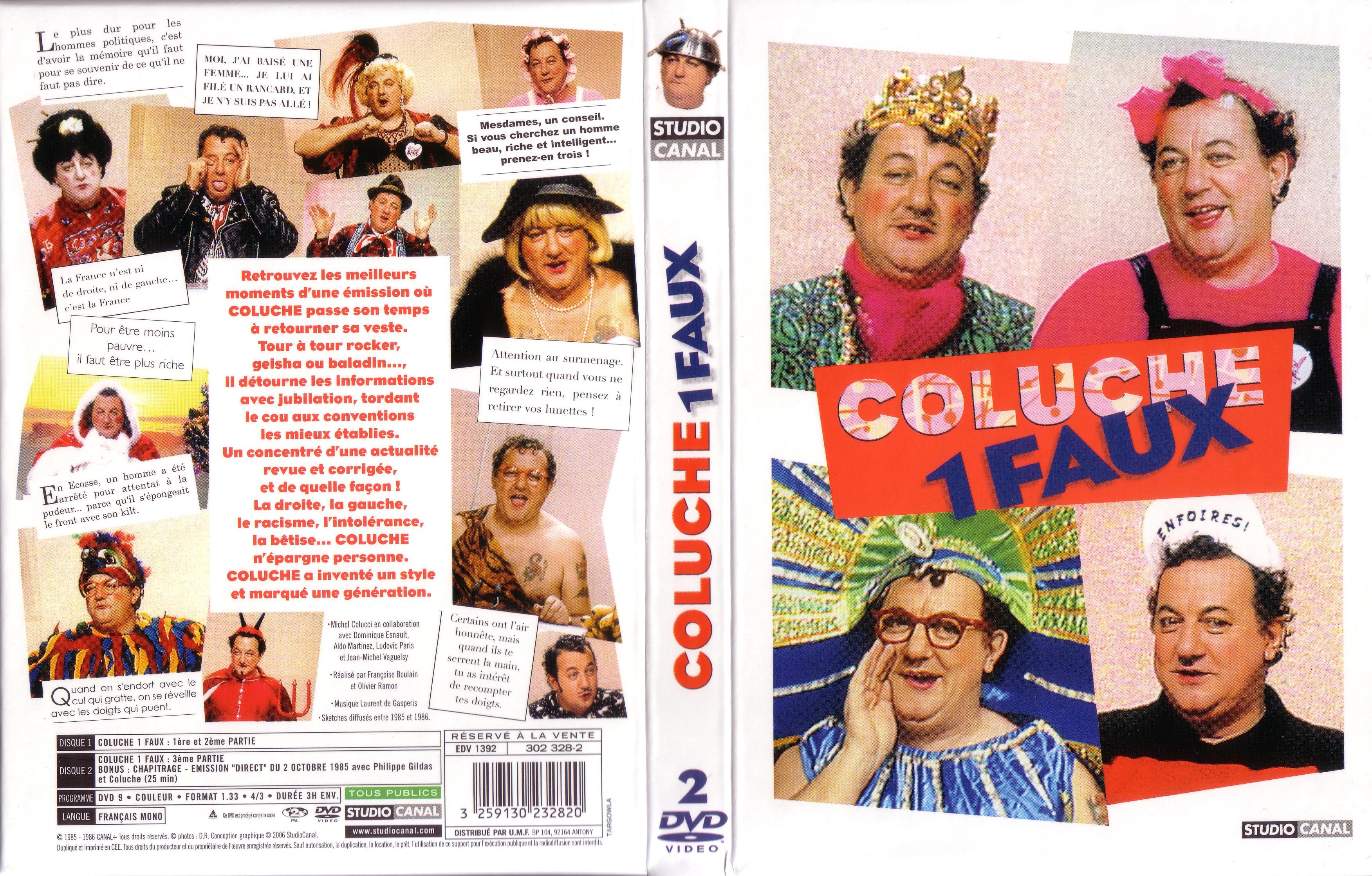 Jaquette DVD Coluche 1 Faux