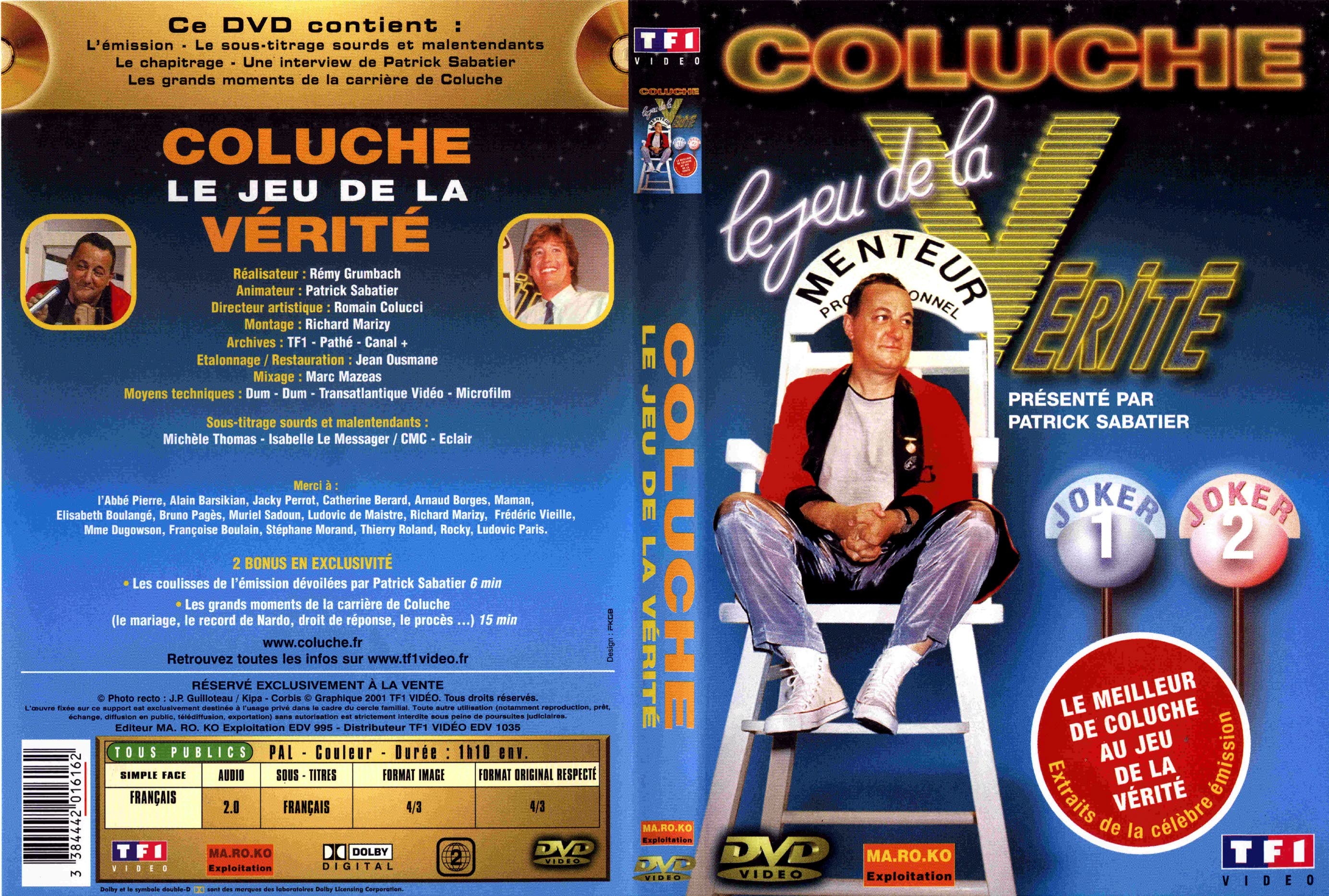 Jaquette DVD Coluche le jeu de la verit