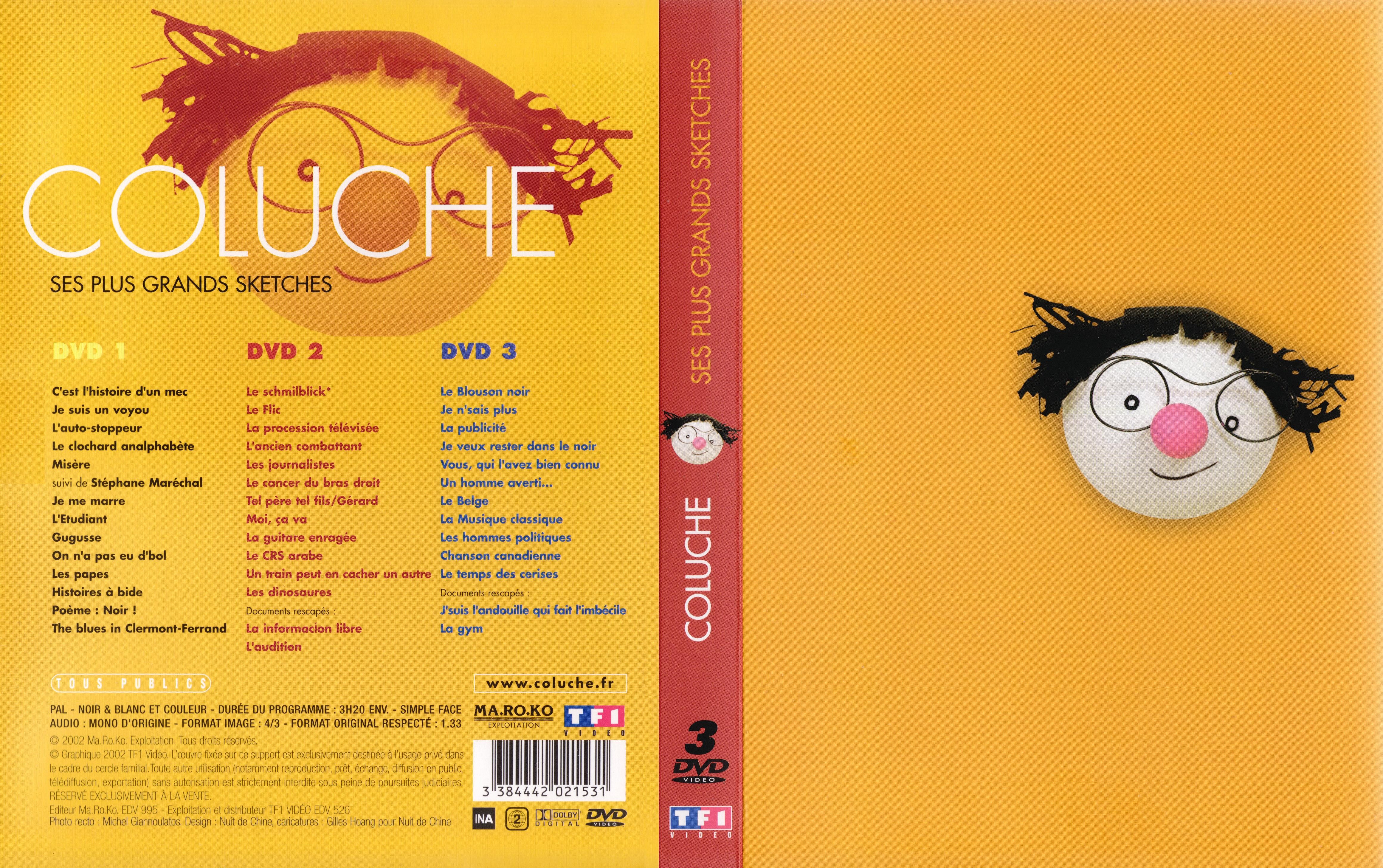 Jaquette DVD Coluche ses plus grands sketches v2