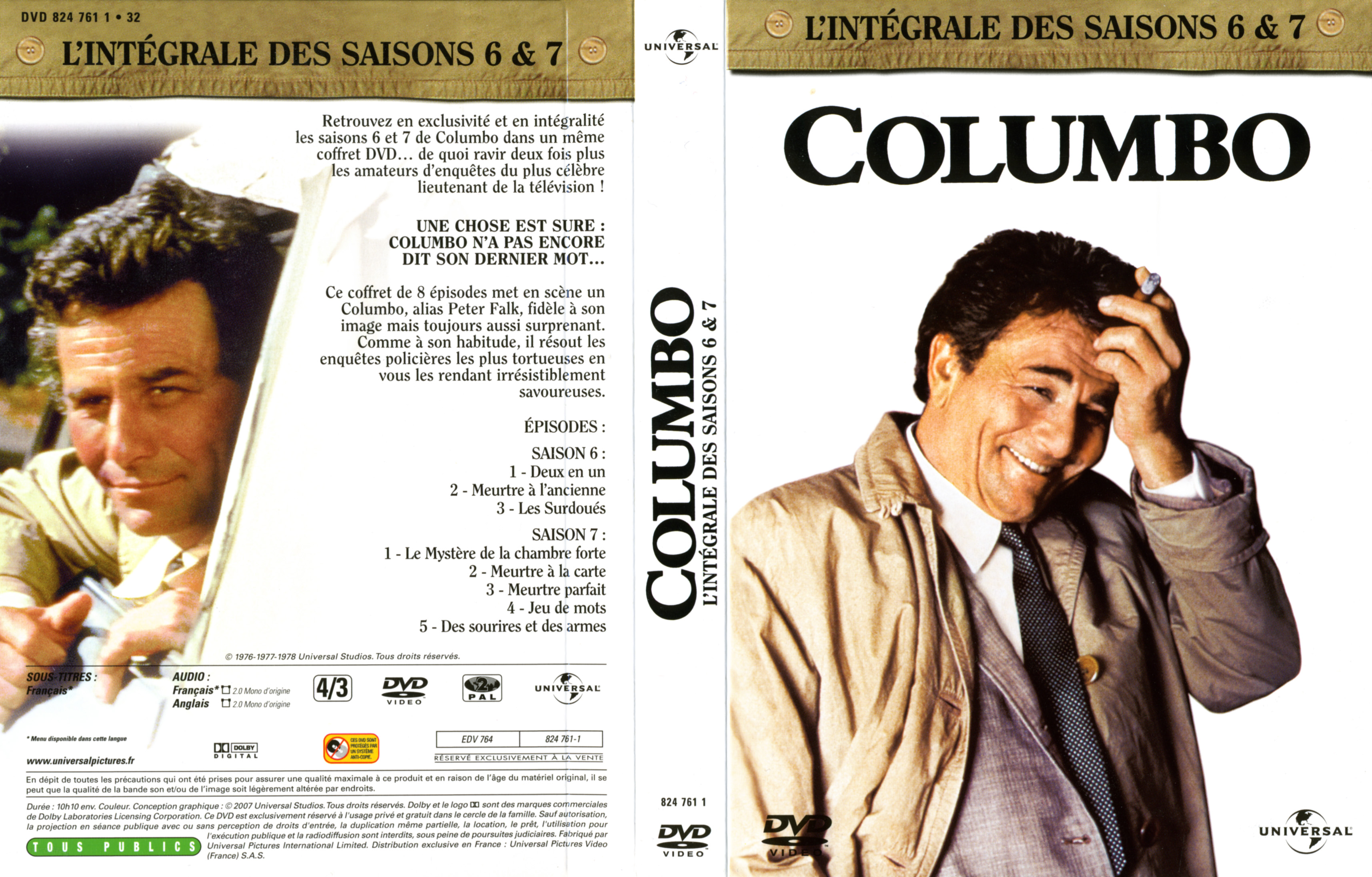 Jaquette DVD Columbo Saison 6 et 7 COFFRET