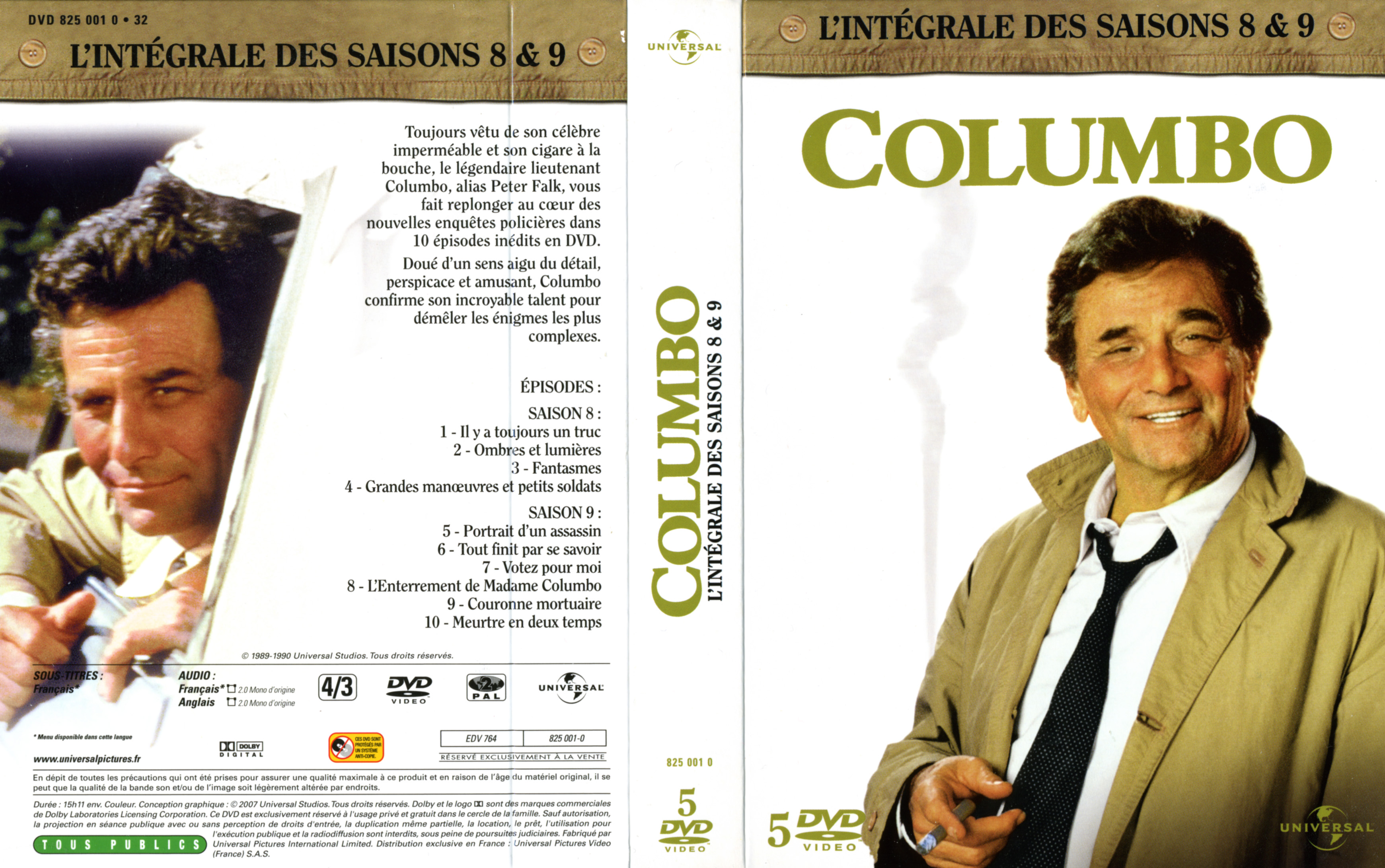 Jaquette DVD Columbo Saison 8 et 9 COFFRET