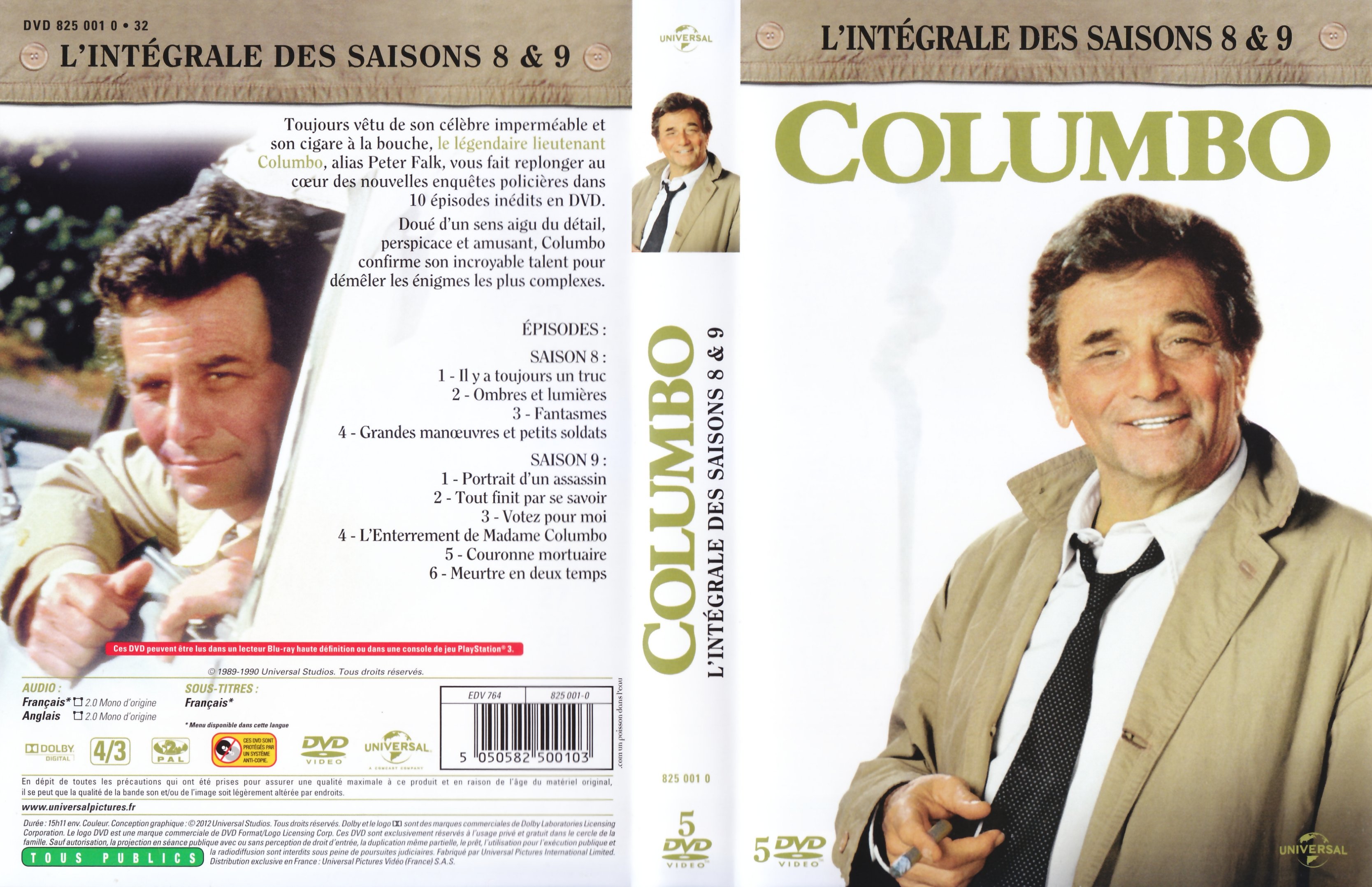 Jaquette DVD Columbo Saison 8 et 9 COFFRET V2