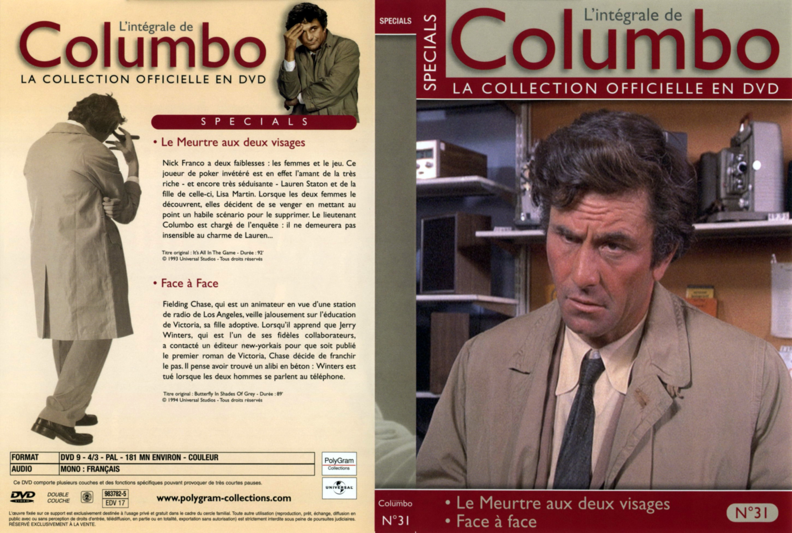 Jaquette DVD Columbo Specials vol 31