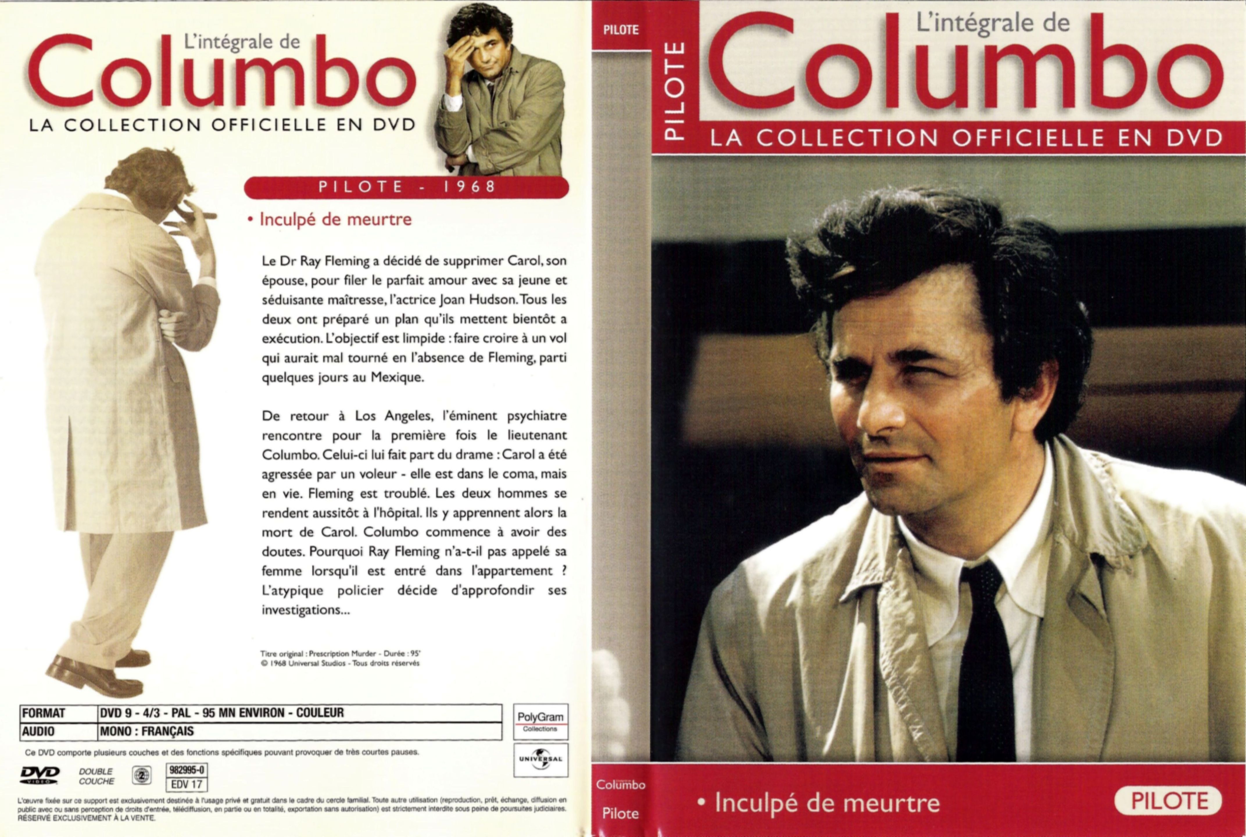 Jaquette DVD Columbo pilote