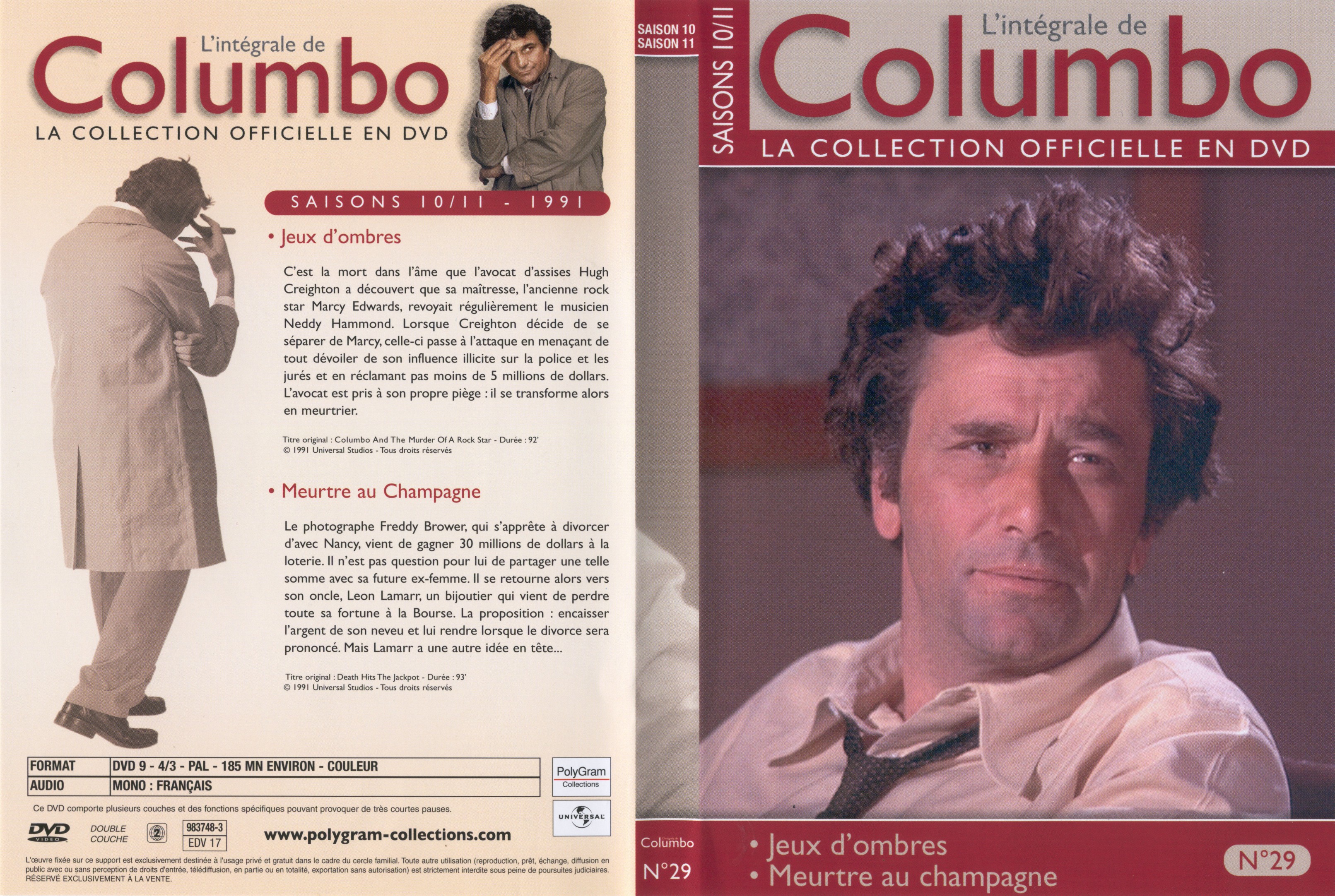 Jaquette DVD Columbo saison 10-11 vol 29