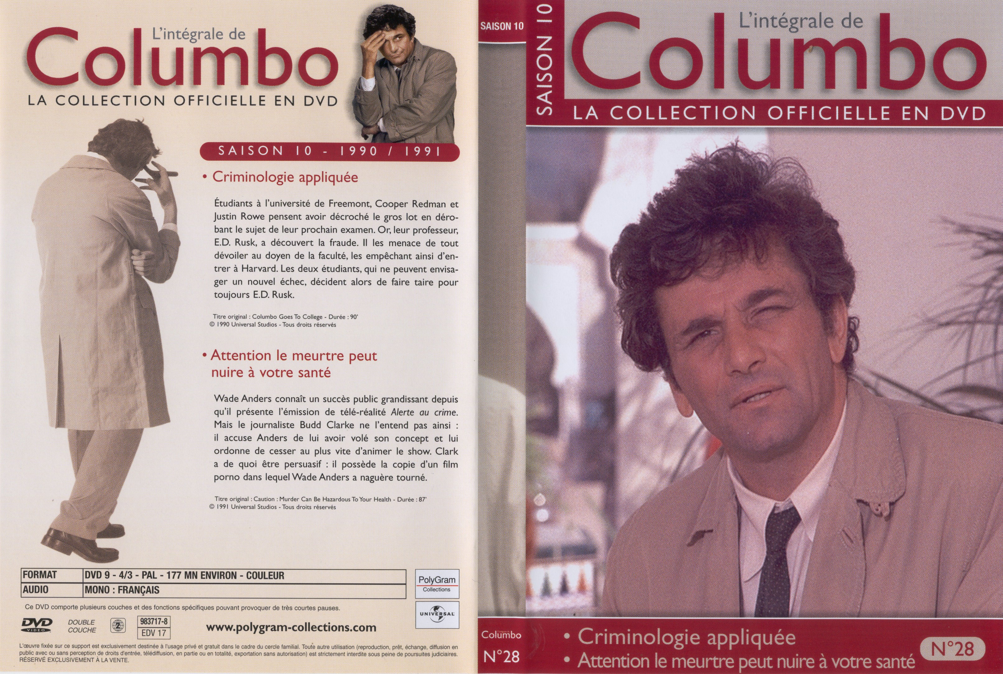 Jaquette DVD Columbo saison 10 vol 28