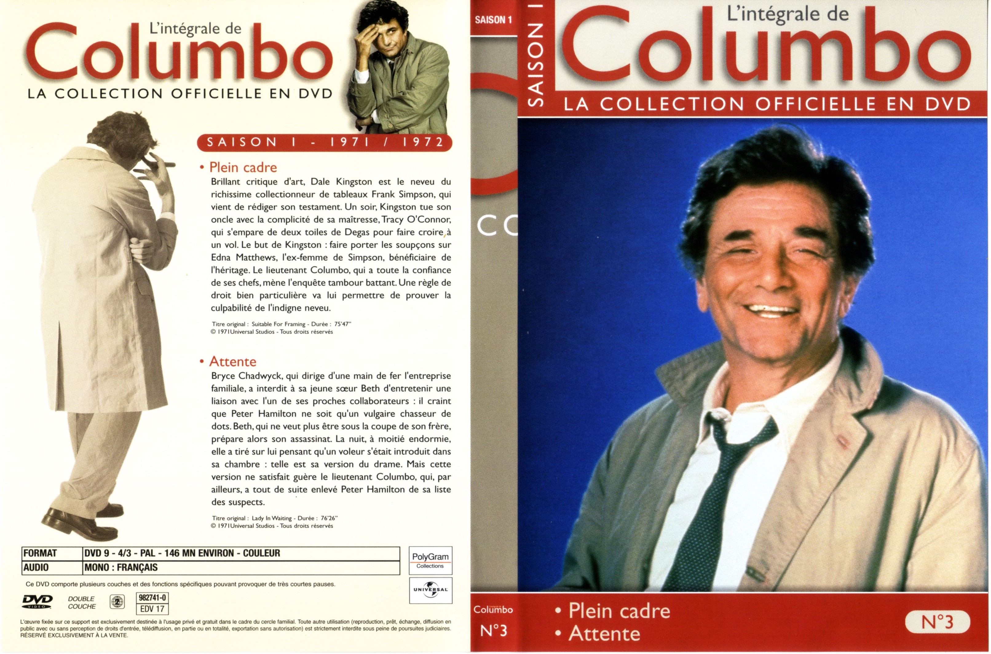 Jaquette DVD Columbo saison 1 vol 03