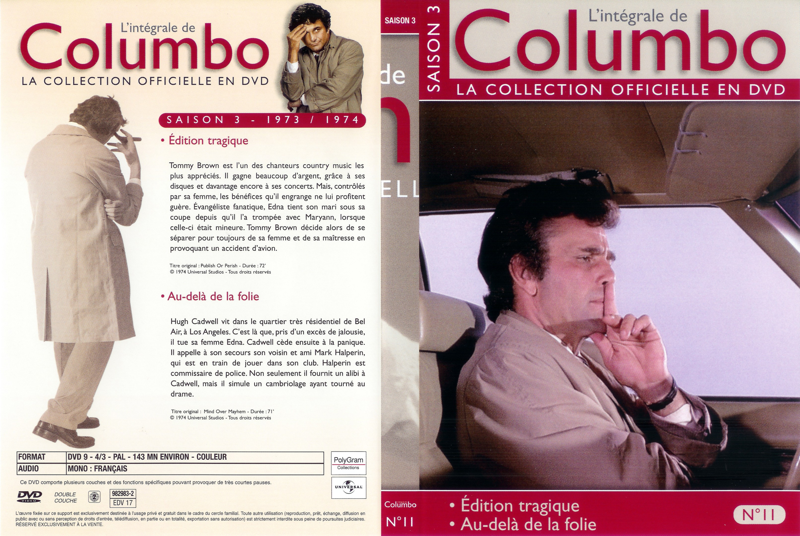 Jaquette DVD Columbo saison 3 vol 11