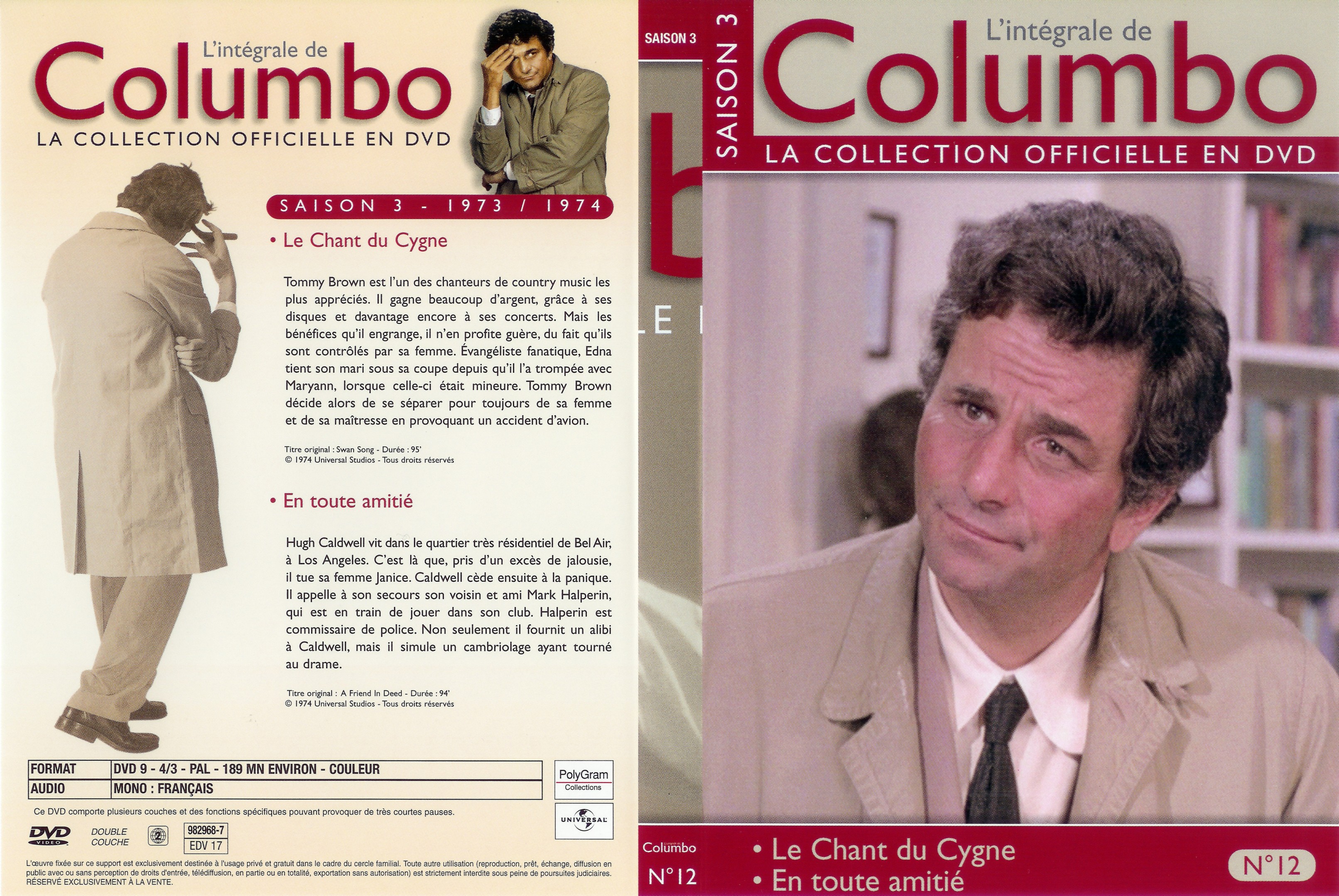 Jaquette DVD Columbo saison 3 vol 12
