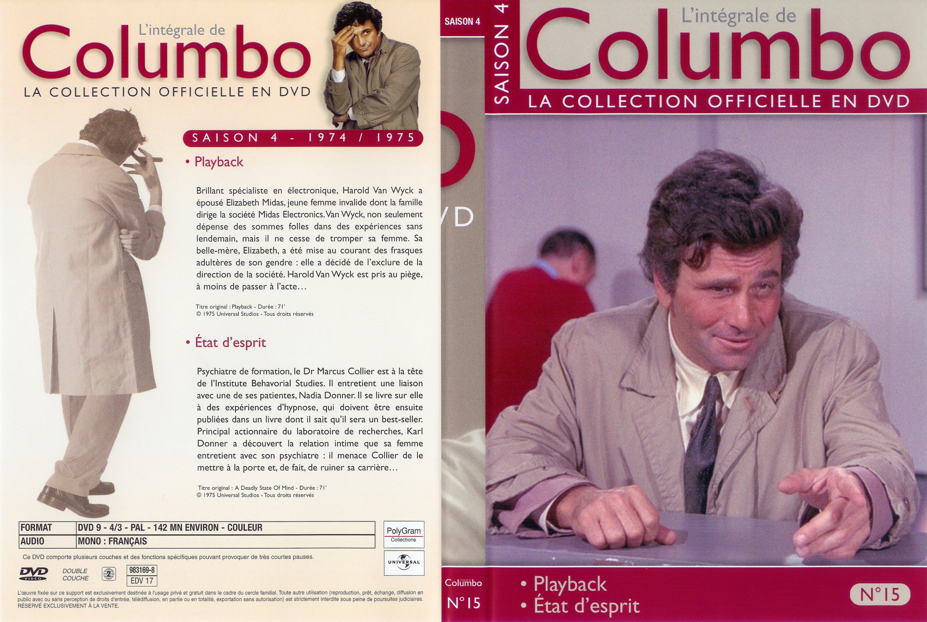 Jaquette DVD Columbo saison 4 vol 15