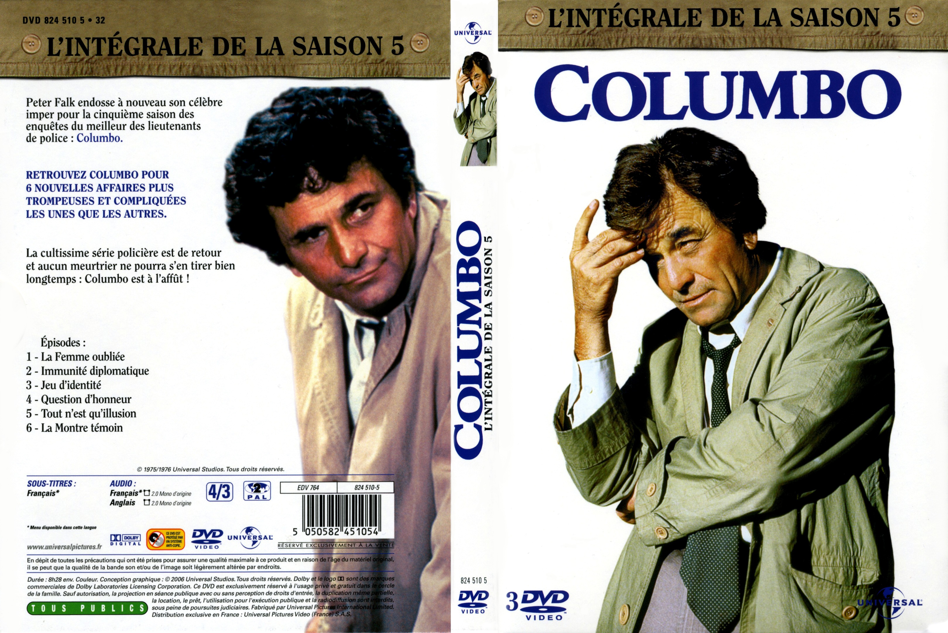 Jaquette DVD Columbo saison 5 COFFRET
