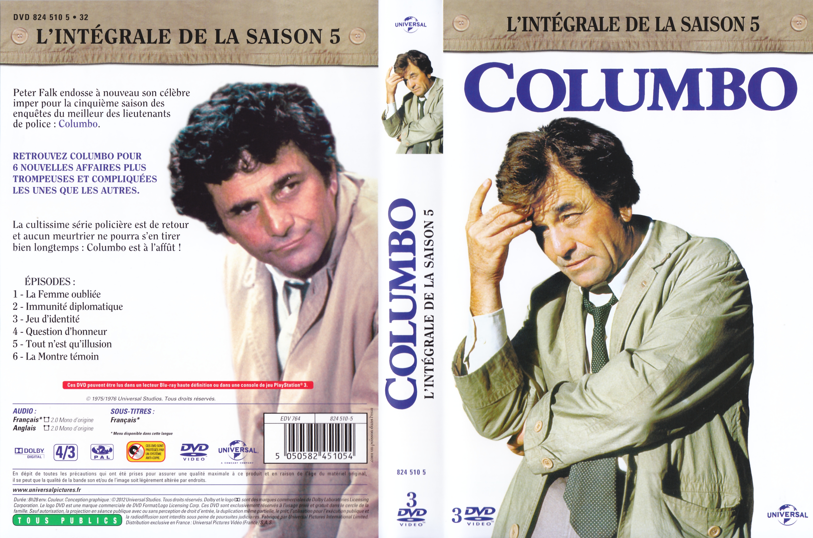 Jaquette DVD Columbo saison 5 COFFRET V2
