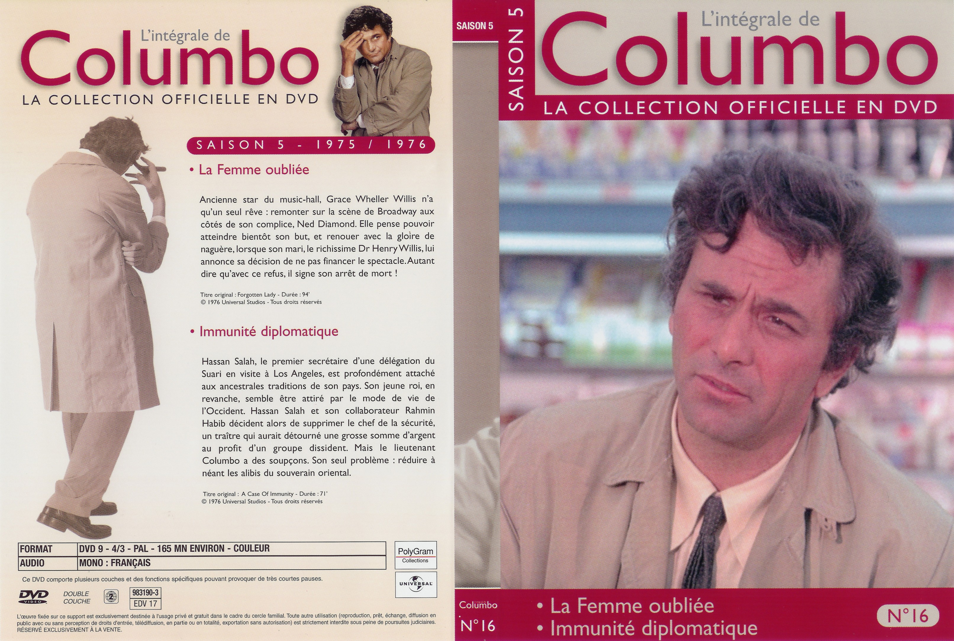 Jaquette DVD Columbo saison 5 vol 16