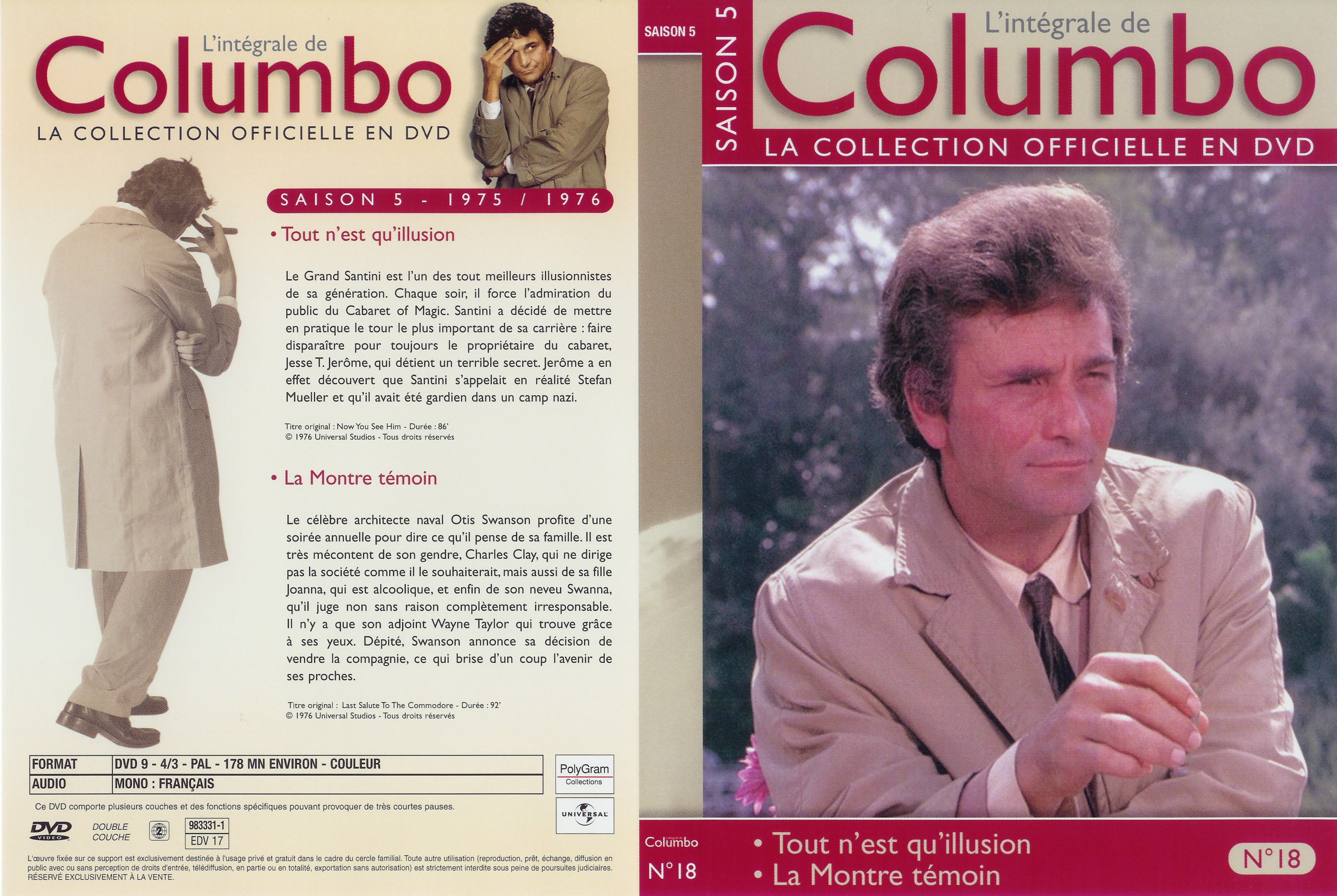 Jaquette DVD Columbo saison 5 vol 18