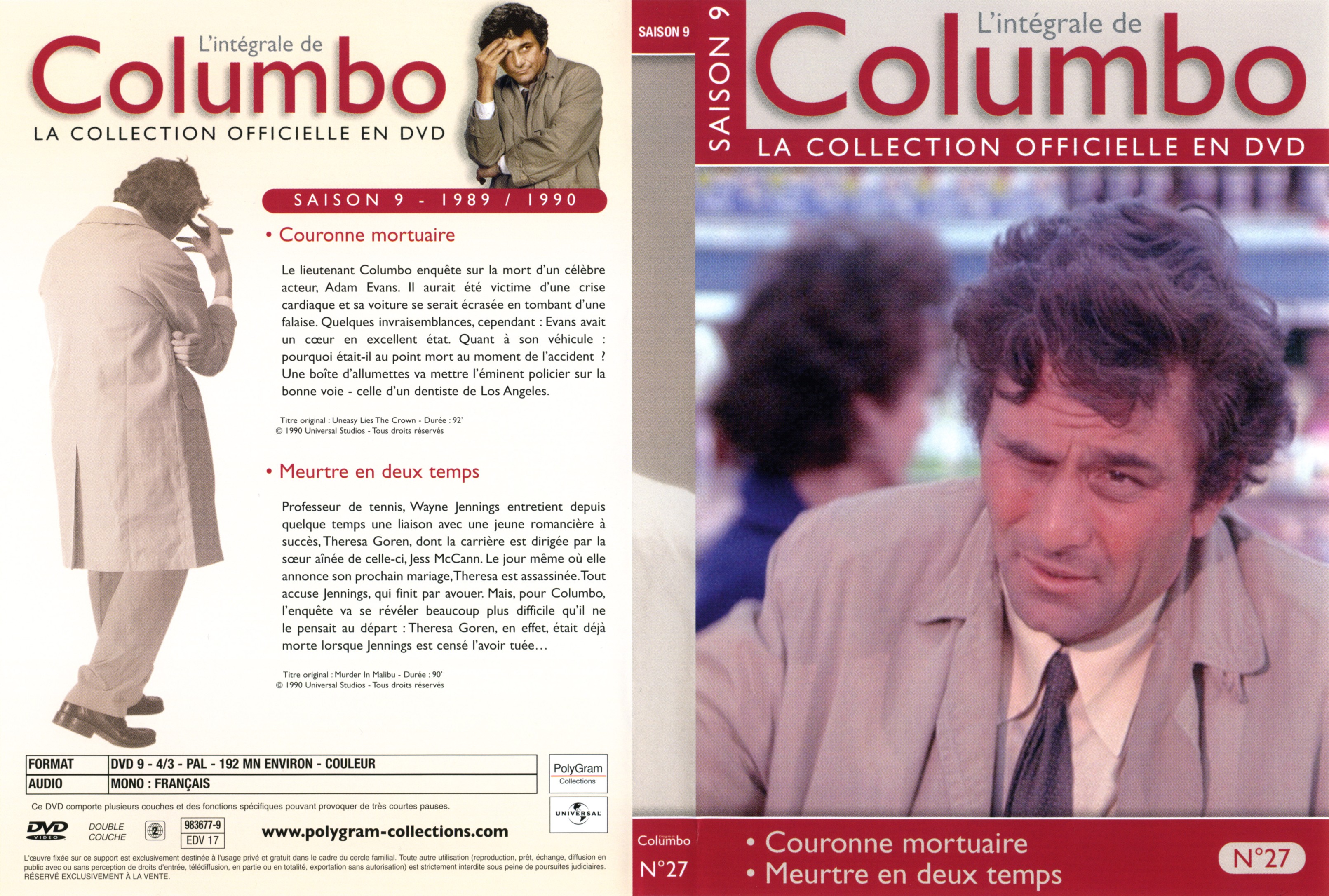 Jaquette DVD Columbo saison 9 vol 27