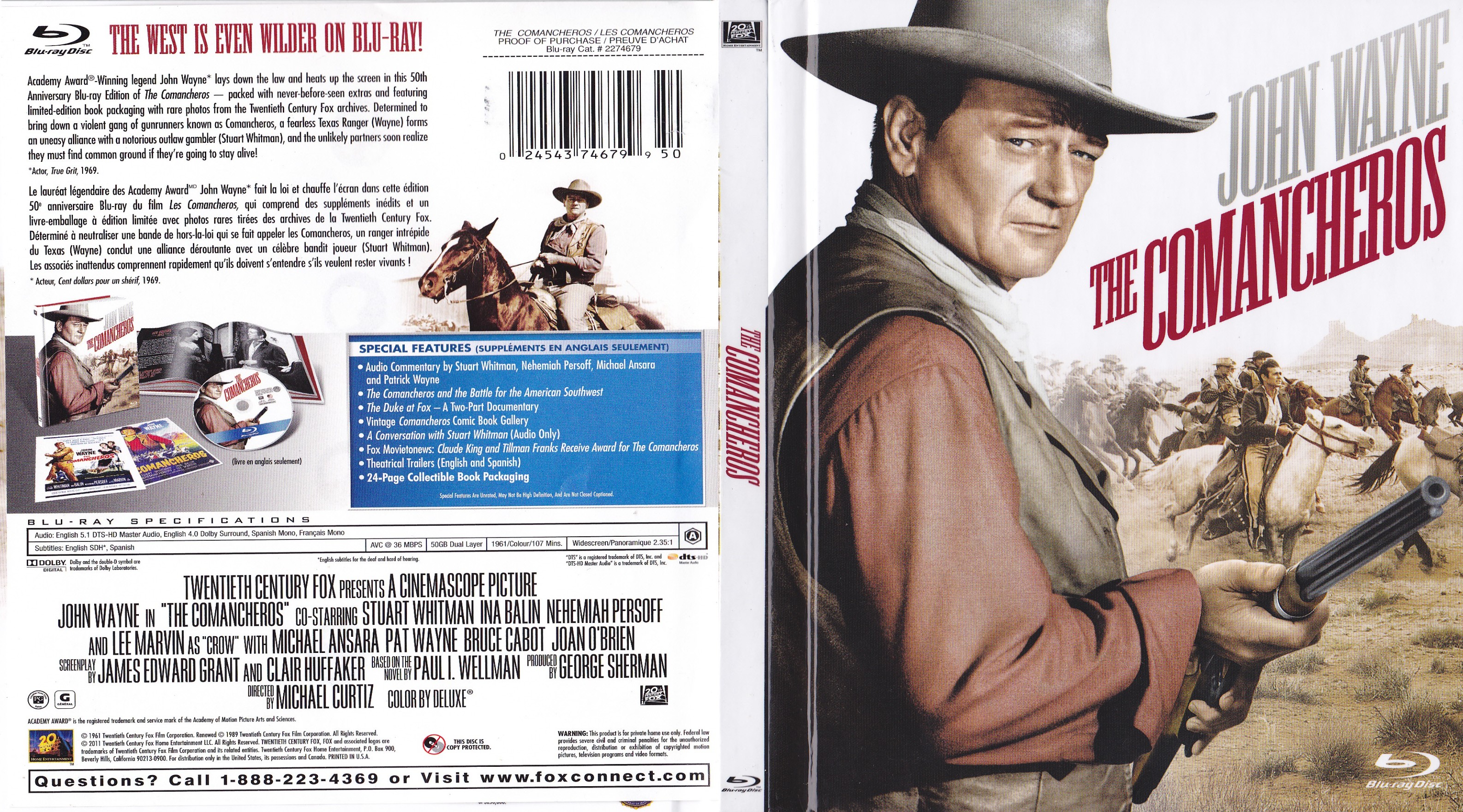 Jaquette DVD Comancheros (Canadienne) (BLU-RAY)