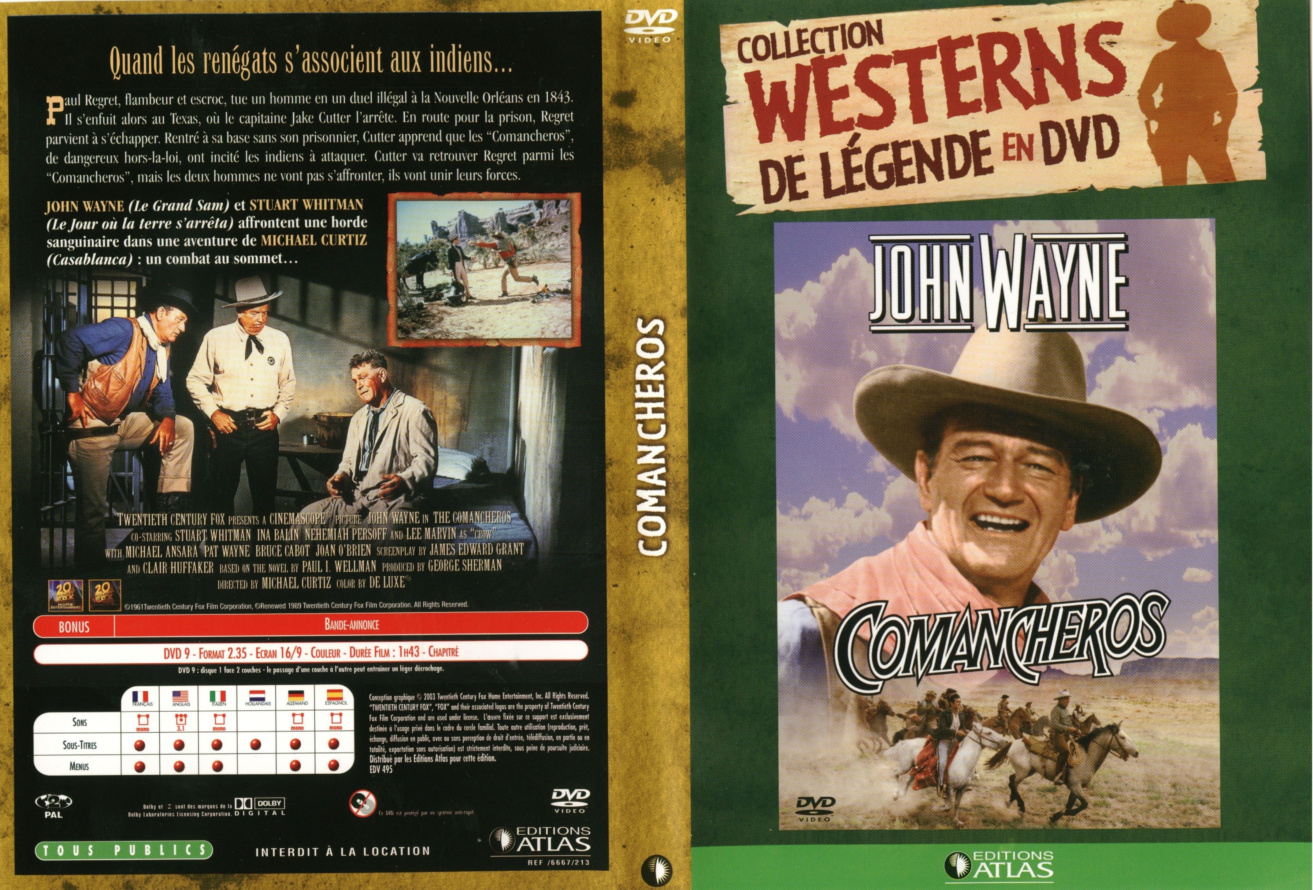 Jaquette DVD Comancheros v2