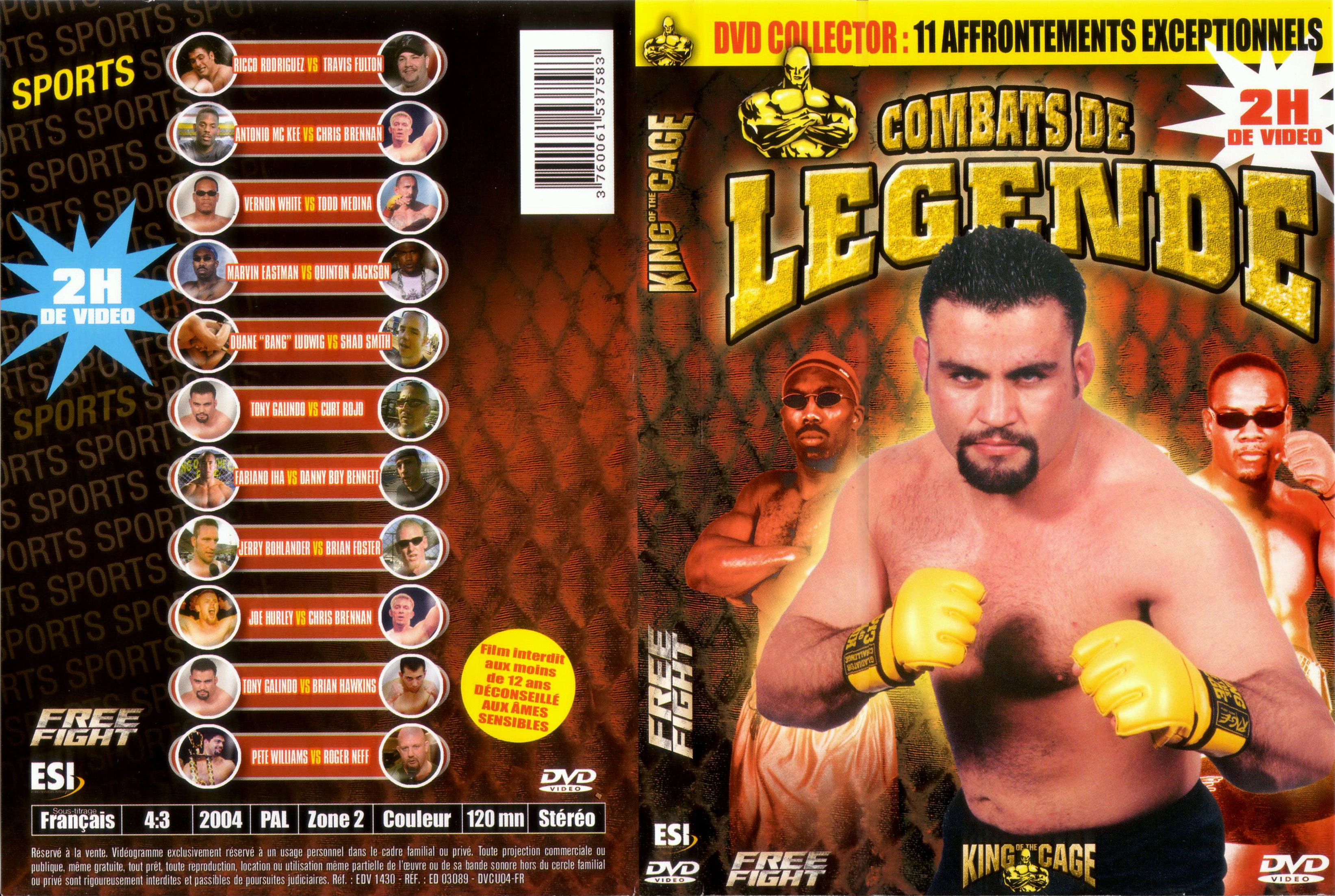 Jaquette DVD Combats de legende