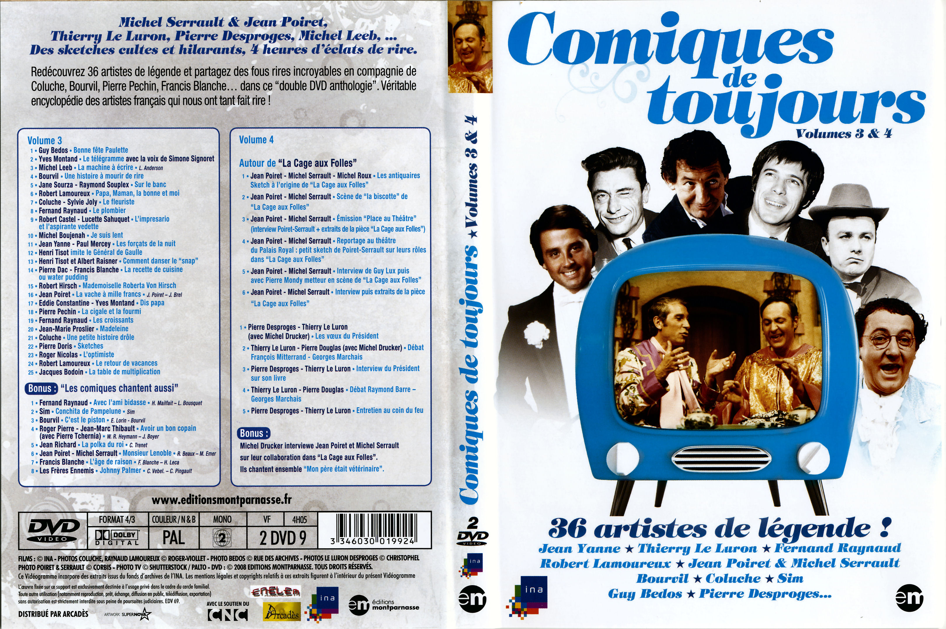 Jaquette DVD Comiques de toujours vol 3 et 4