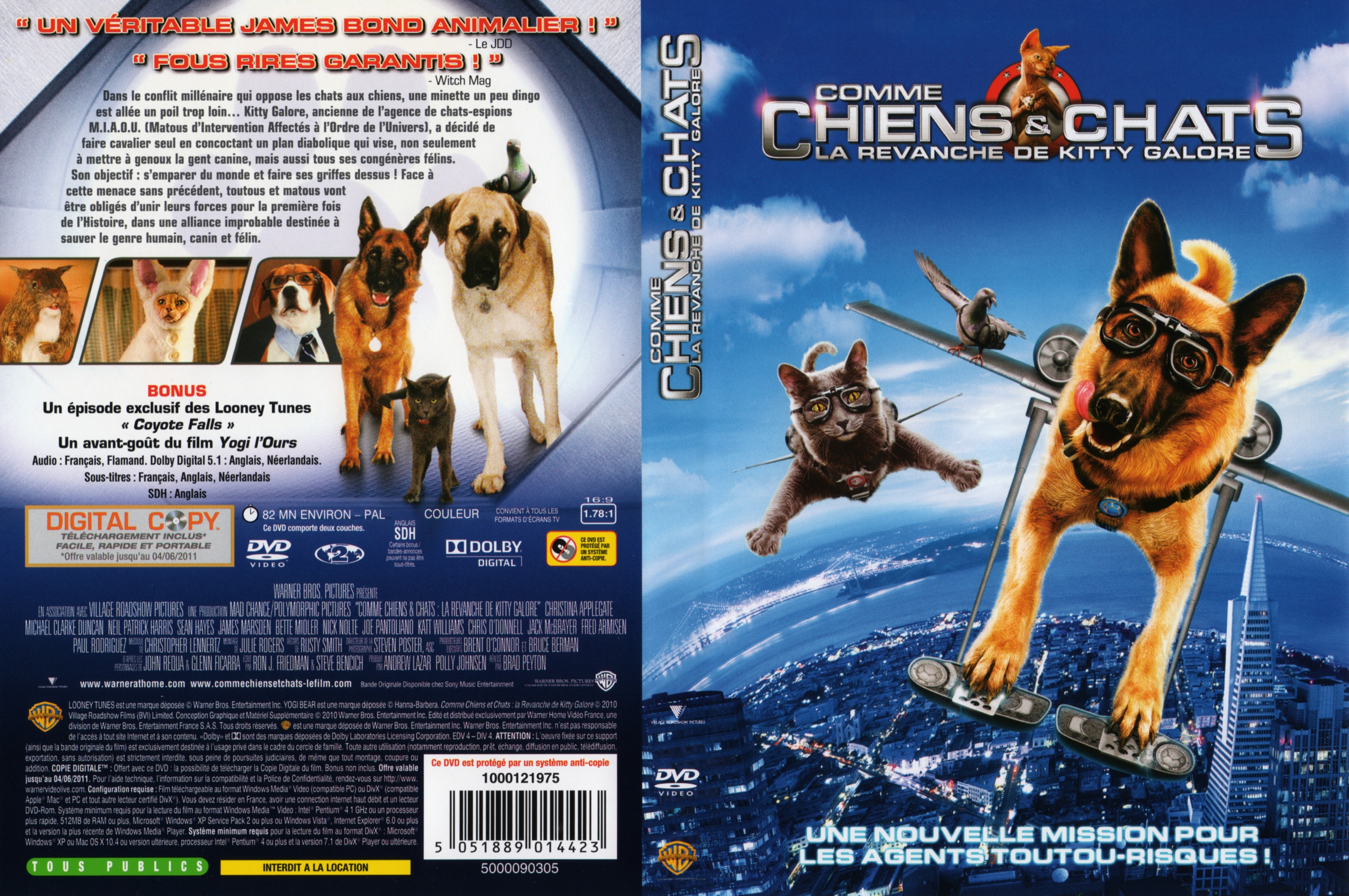 Jaquette DVD Comme Chiens & Chats la revanche de Kitty Galore