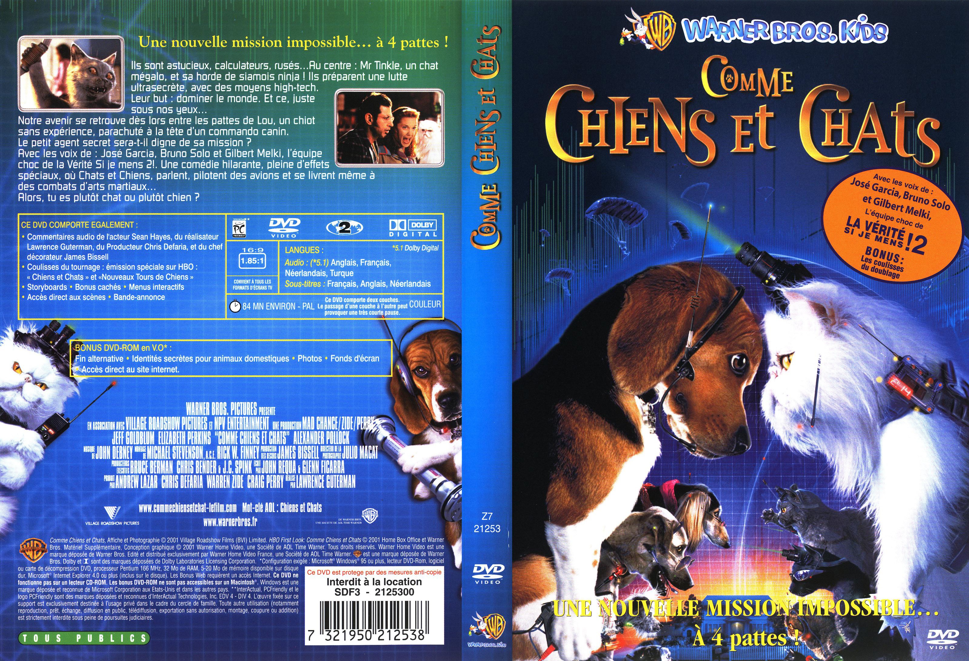 Jaquette DVD Comme chiens et chats v2