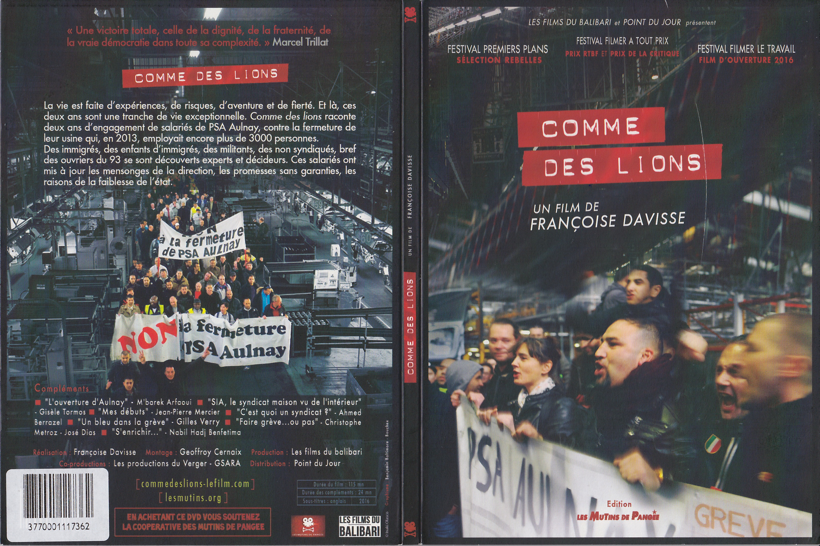 Jaquette DVD Comme des lions
