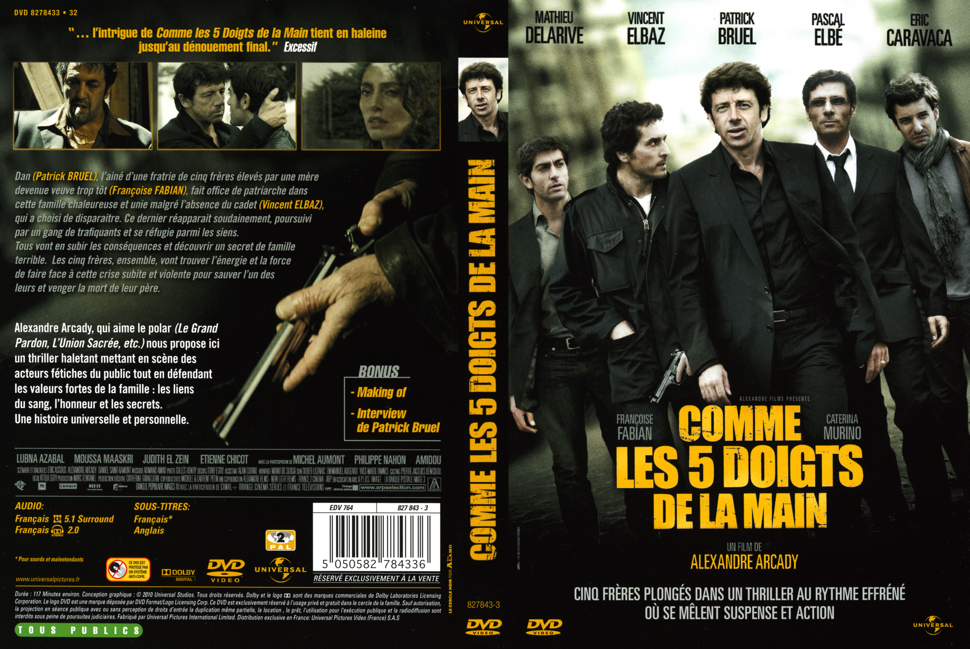 Jaquette DVD Comme les 5 doigts de la main