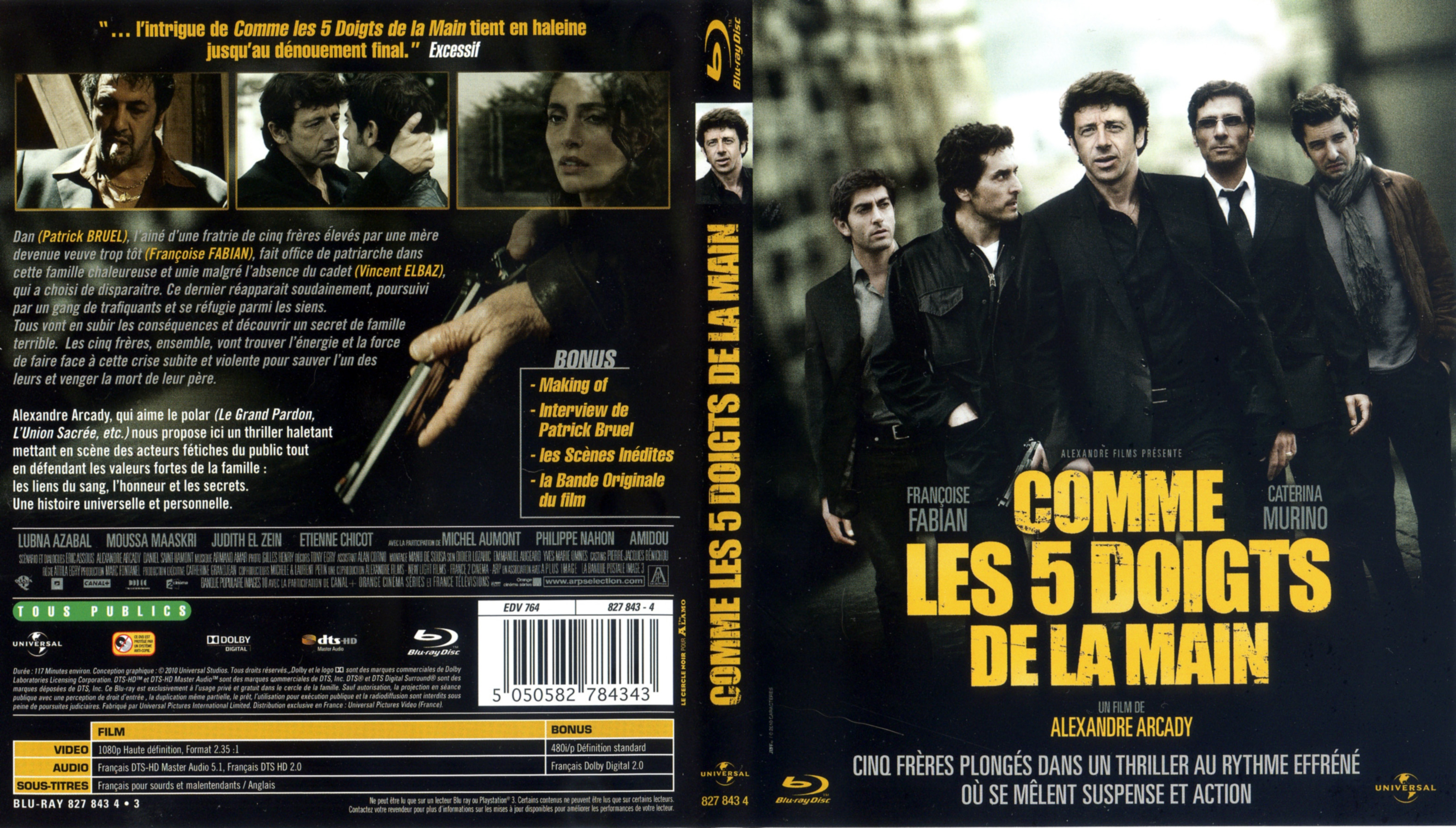 Jaquette DVD Comme les 5 doigts de la main (BLU-RAY)