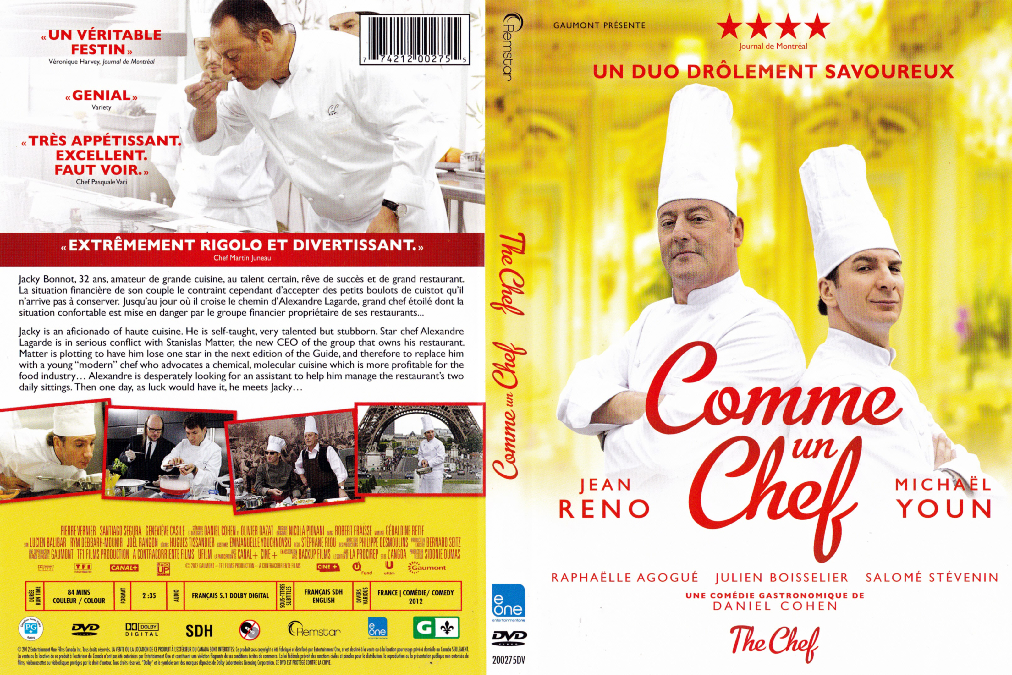 Jaquette DVD Comme un chef (Canadienne)