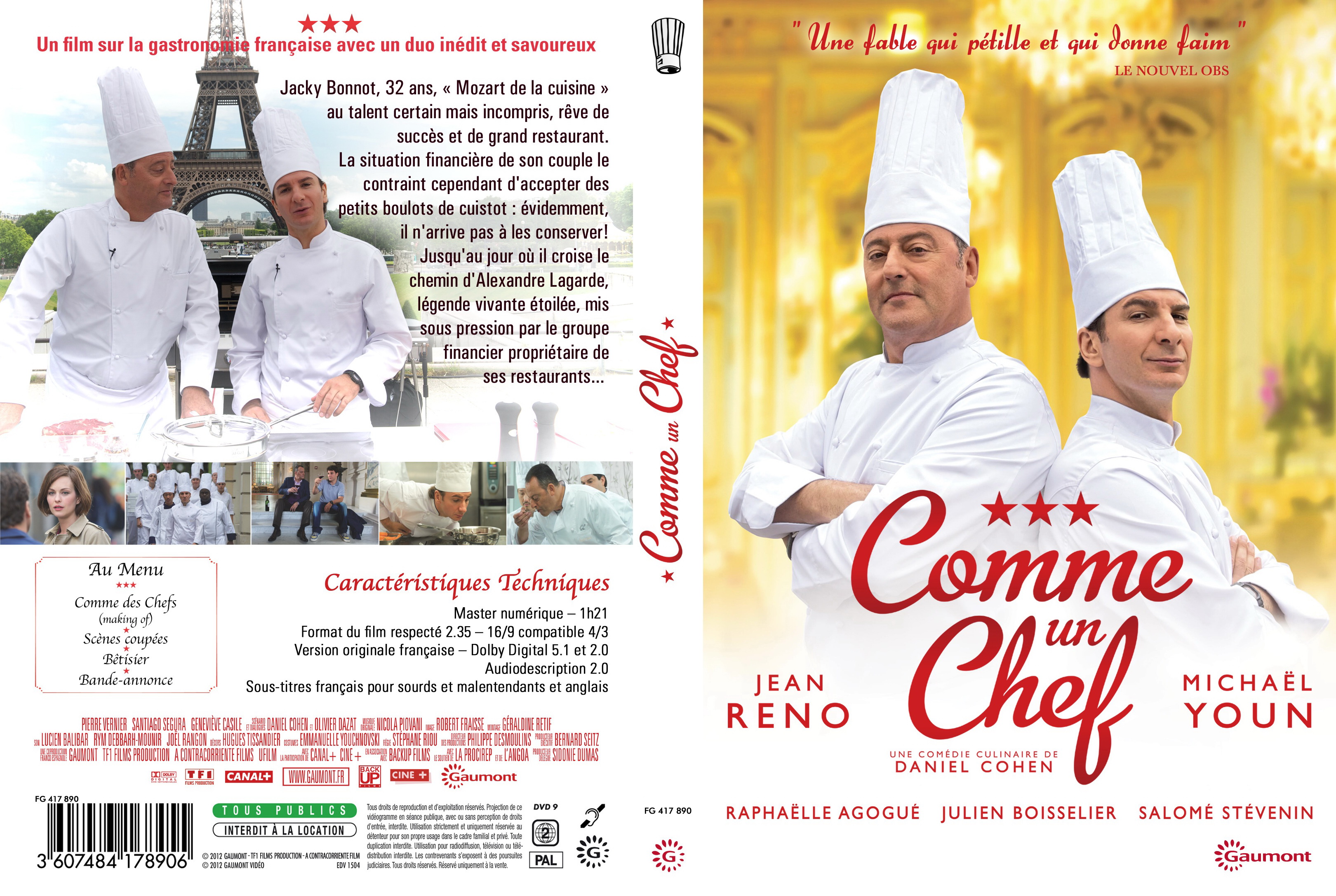 Jaquette DVD Comme un chef custom