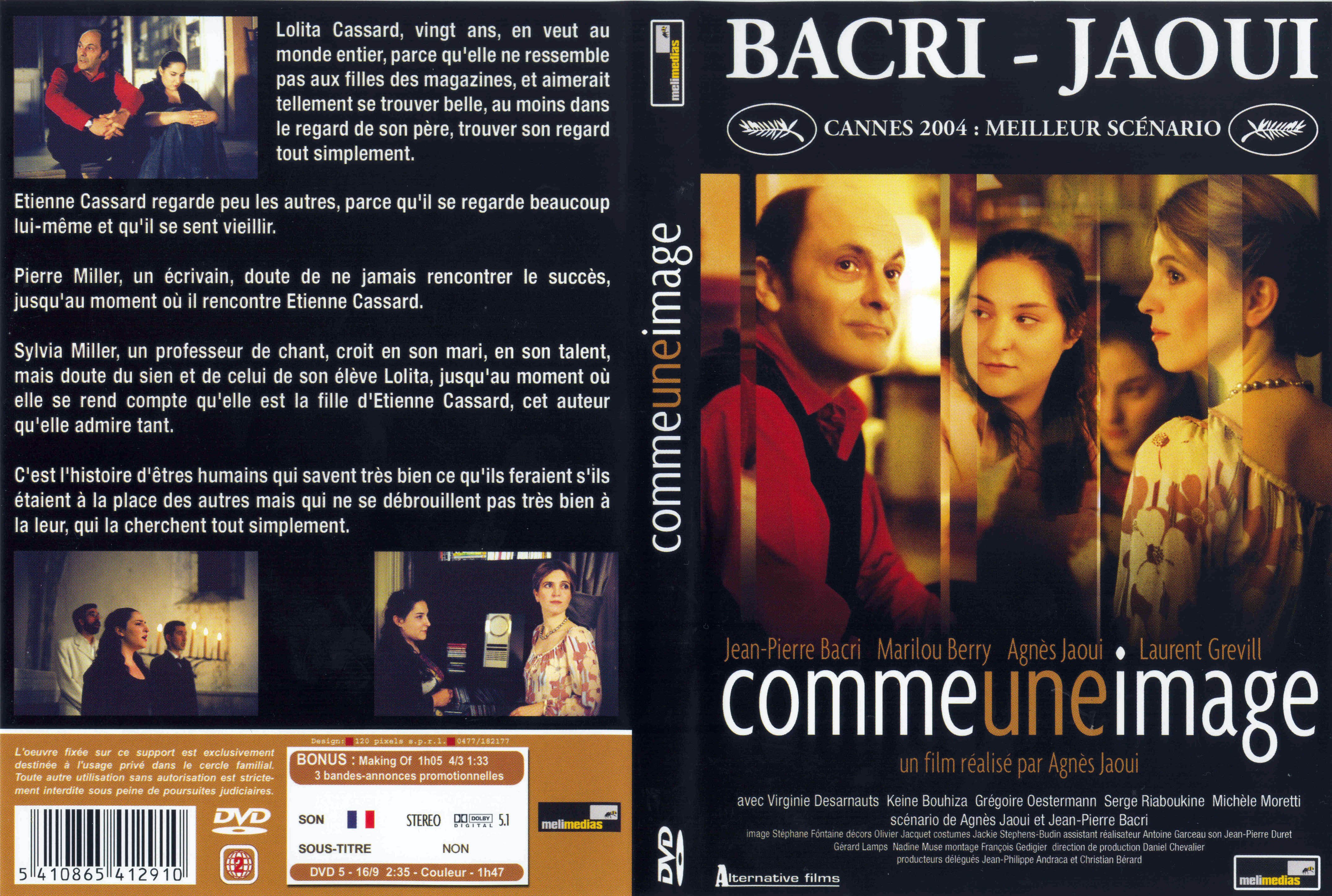 Jaquette DVD Comme une image v2