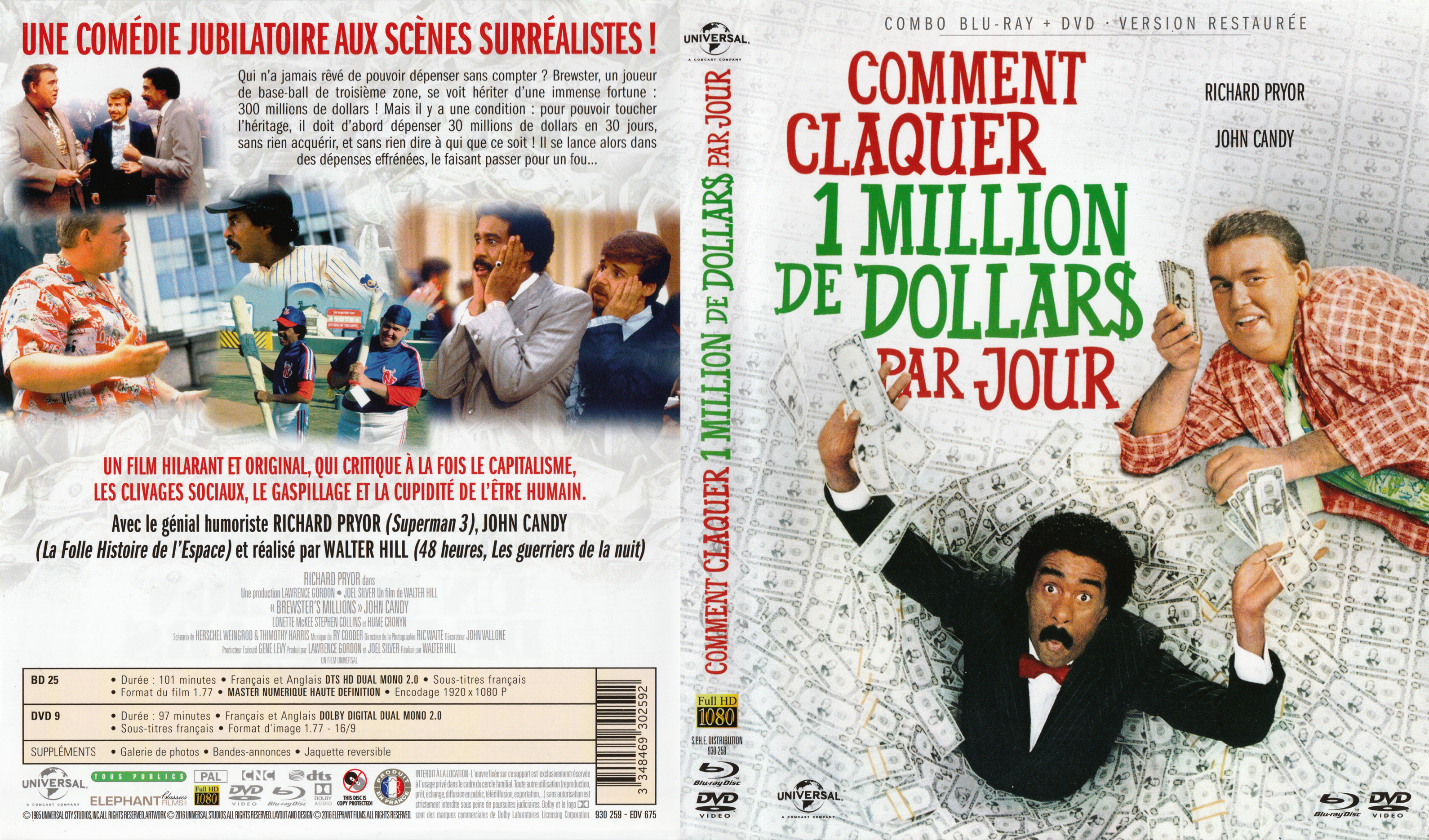Jaquette DVD Comment claquer un million de dollars par jour (BLU-RAY)