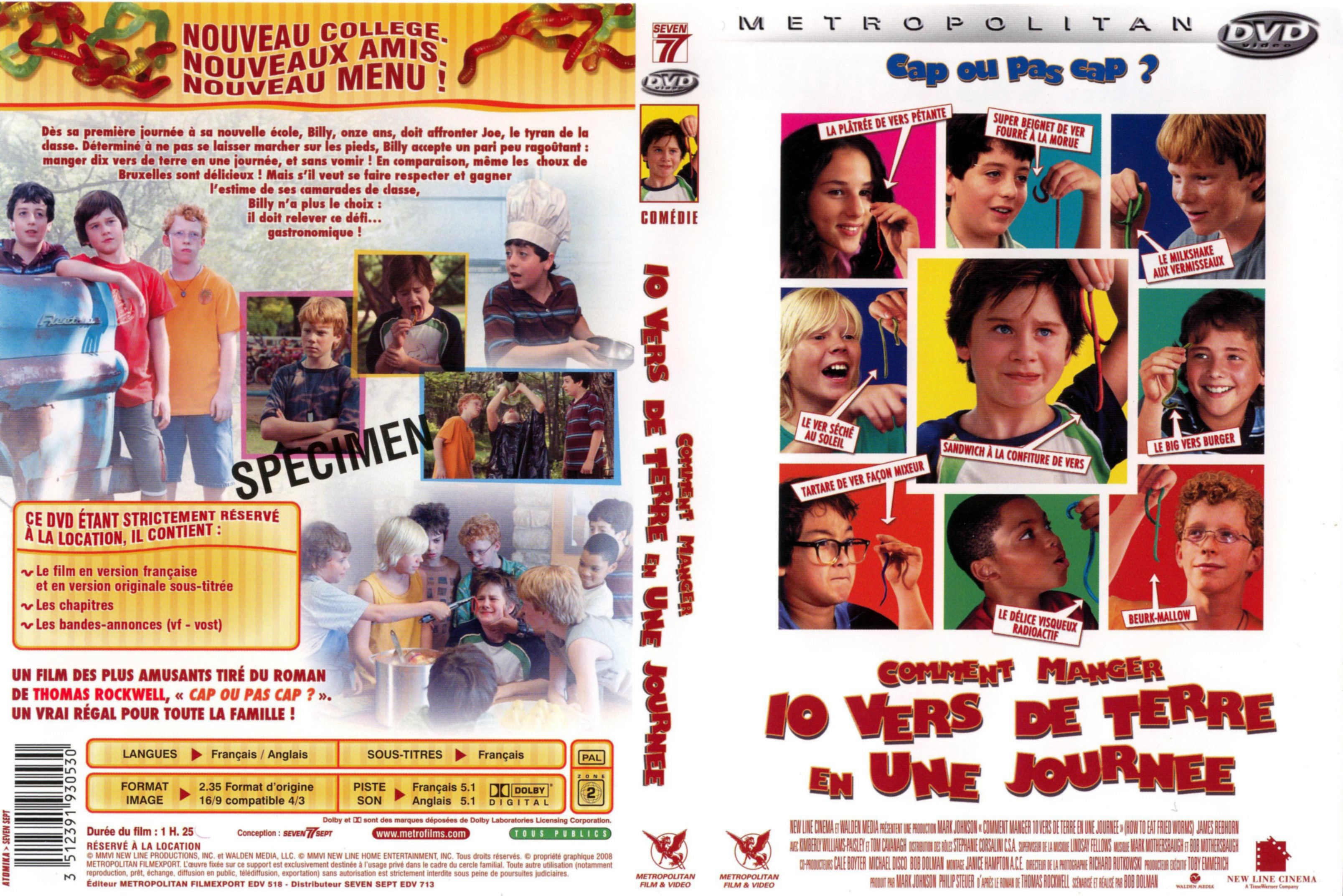 Jaquette DVD Comment manger 10 vers de terre en une journe