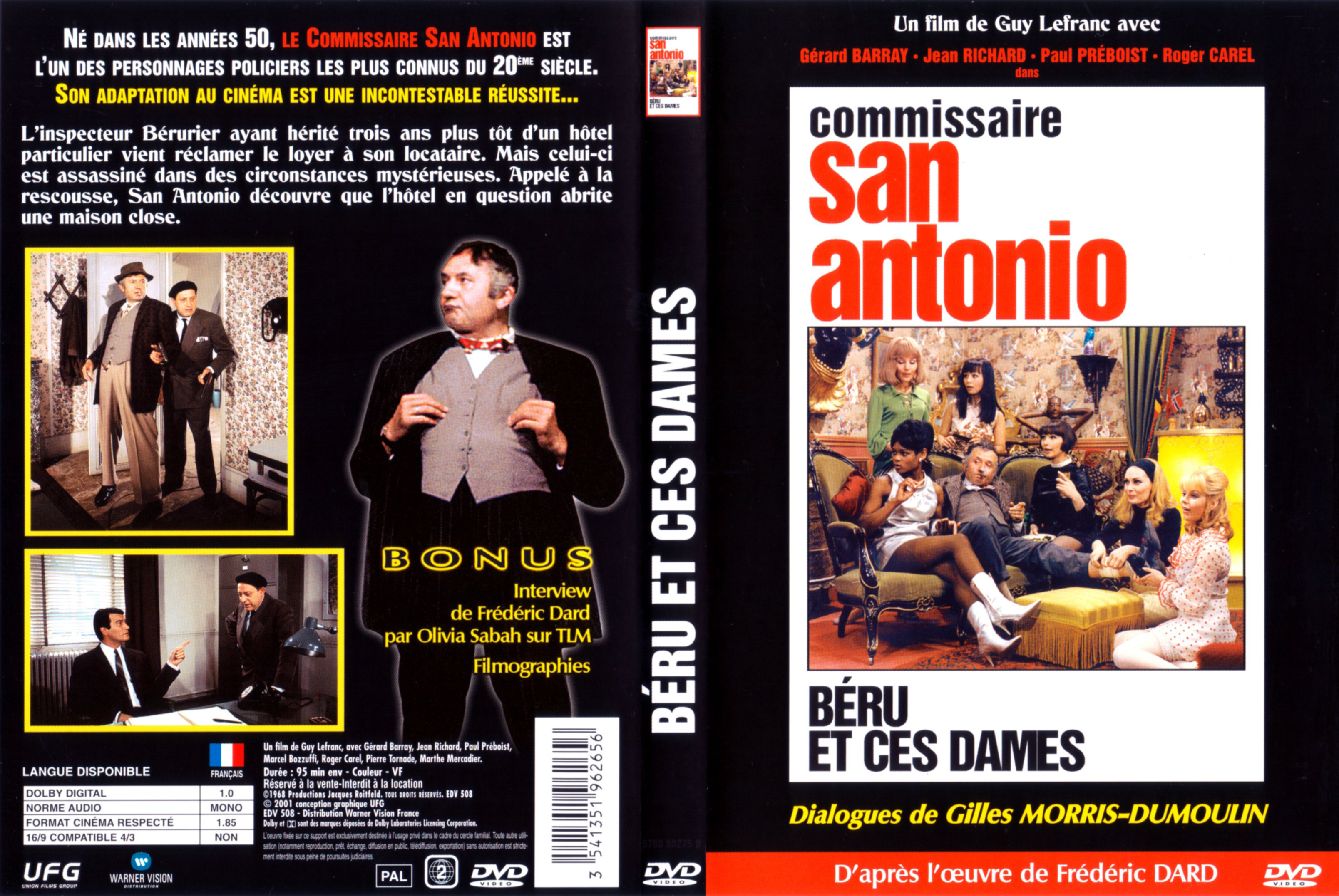 Jaquette DVD Commissaire San Antonio Beru et ces dames