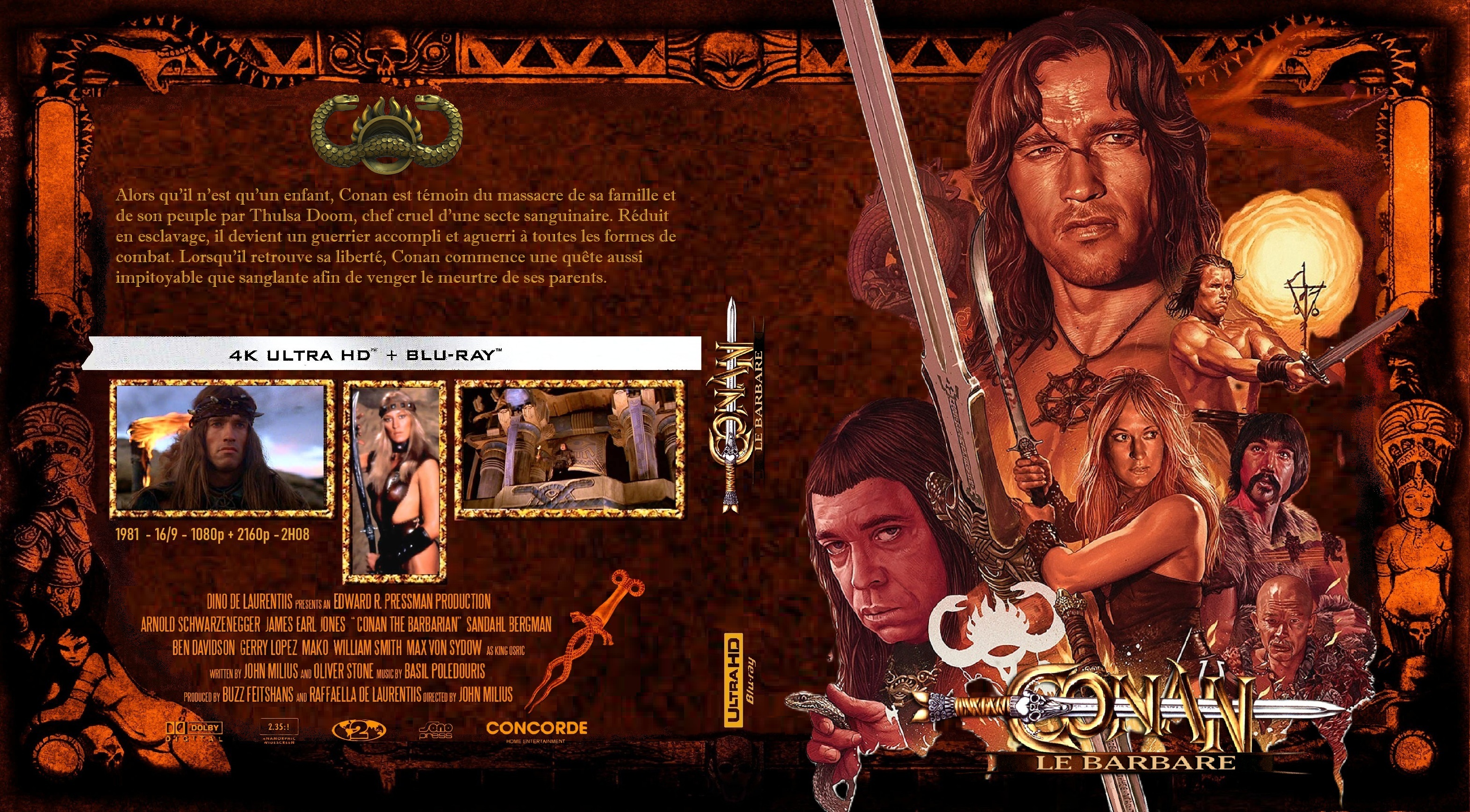 Jaquette DVD Conan le Barbare  4K custom (BLU-RAY) v2